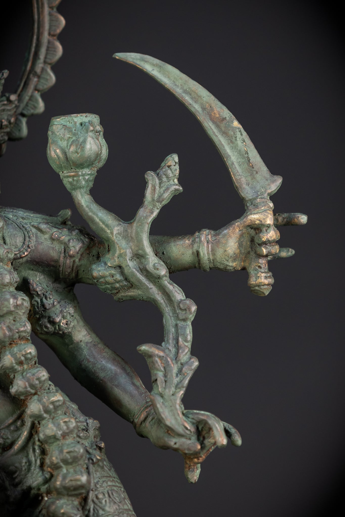 Kali Hindu Goddes Bronze Sculpture