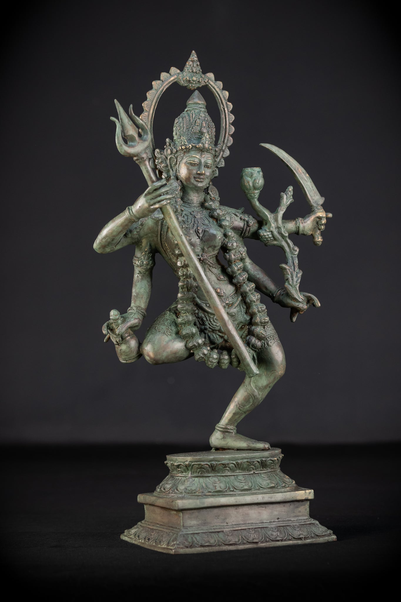 Kali Hindu Goddes Bronze Sculpture