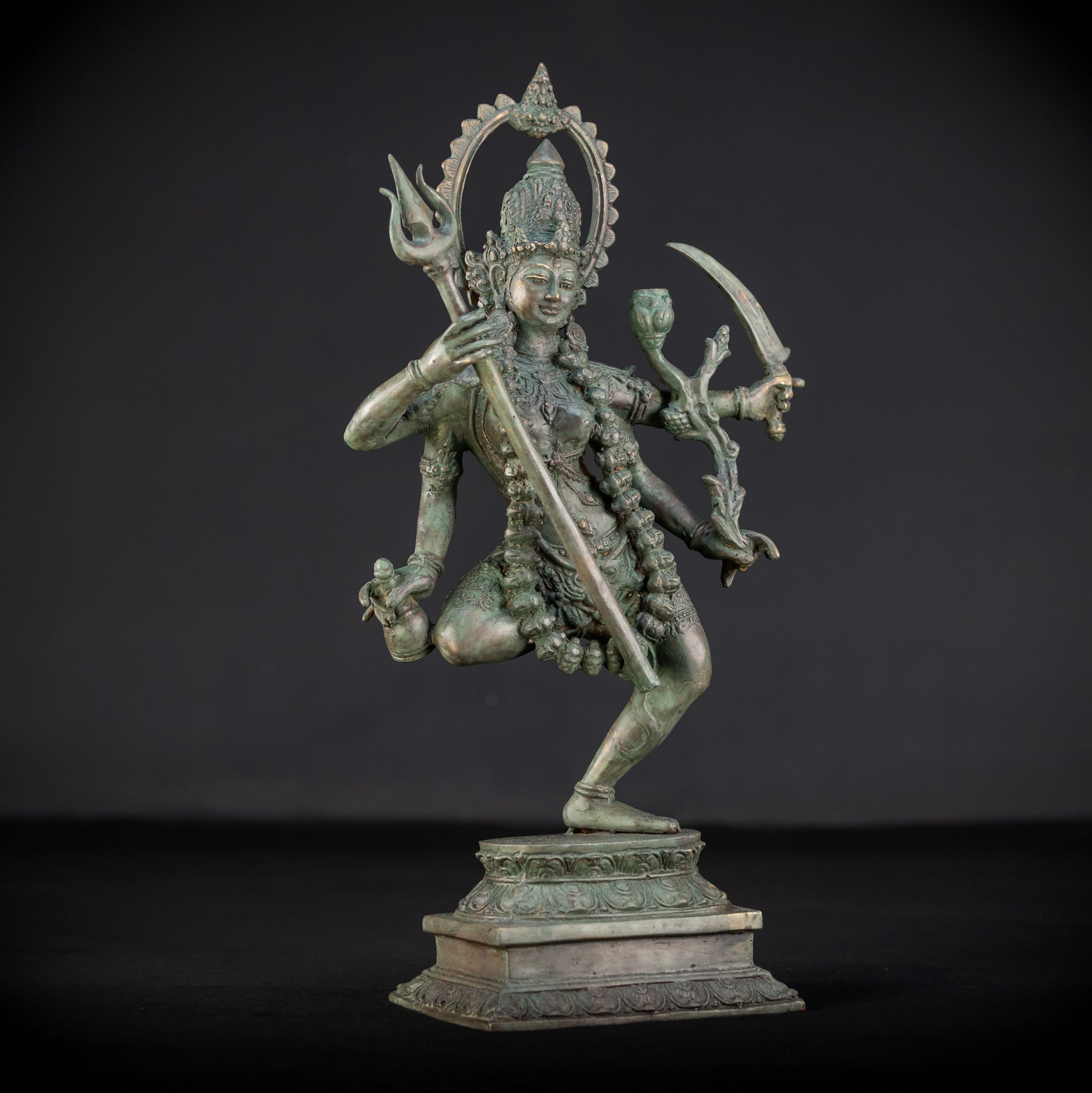 Kali Hindu Goddes Bronze Sculpture