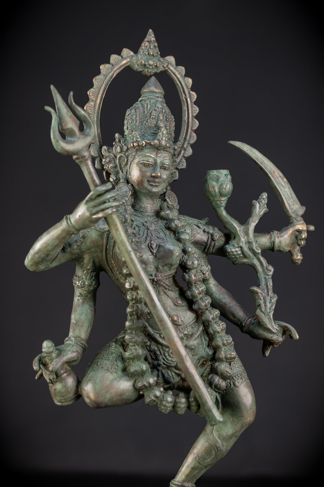 Kali Hindu Goddes Bronze Sculpture