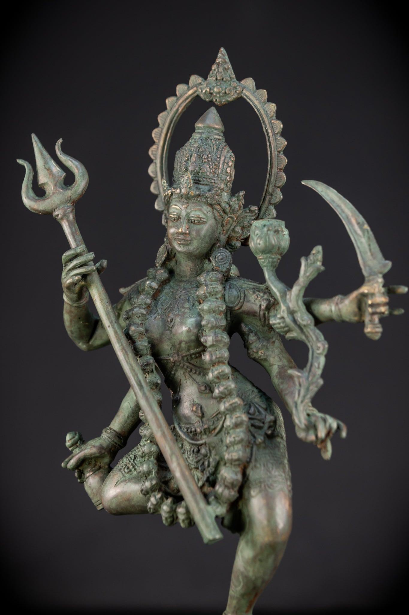 Kali Hindu Goddes Bronze Sculpture