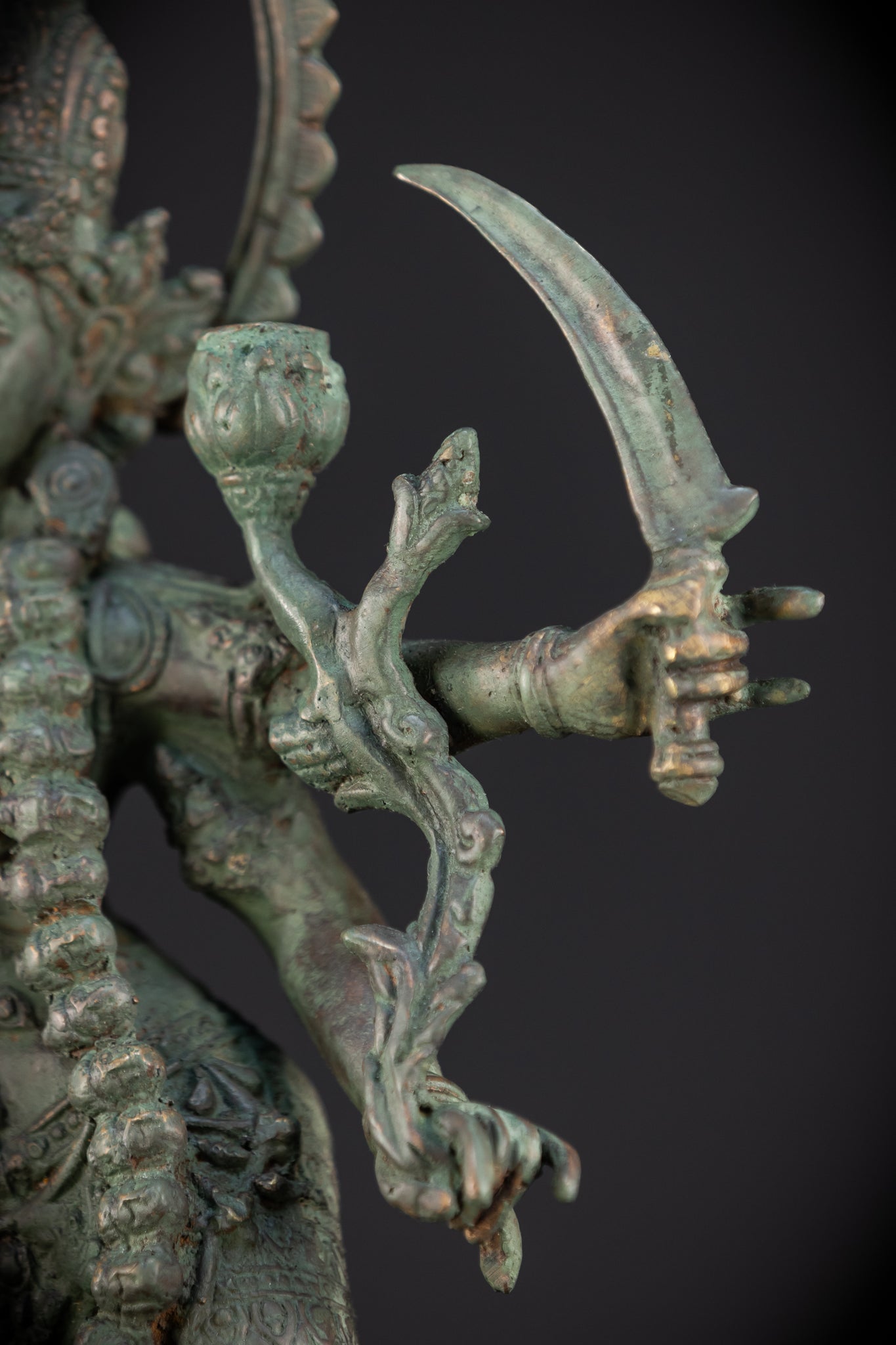 Kali Hindu Goddes Bronze Sculpture