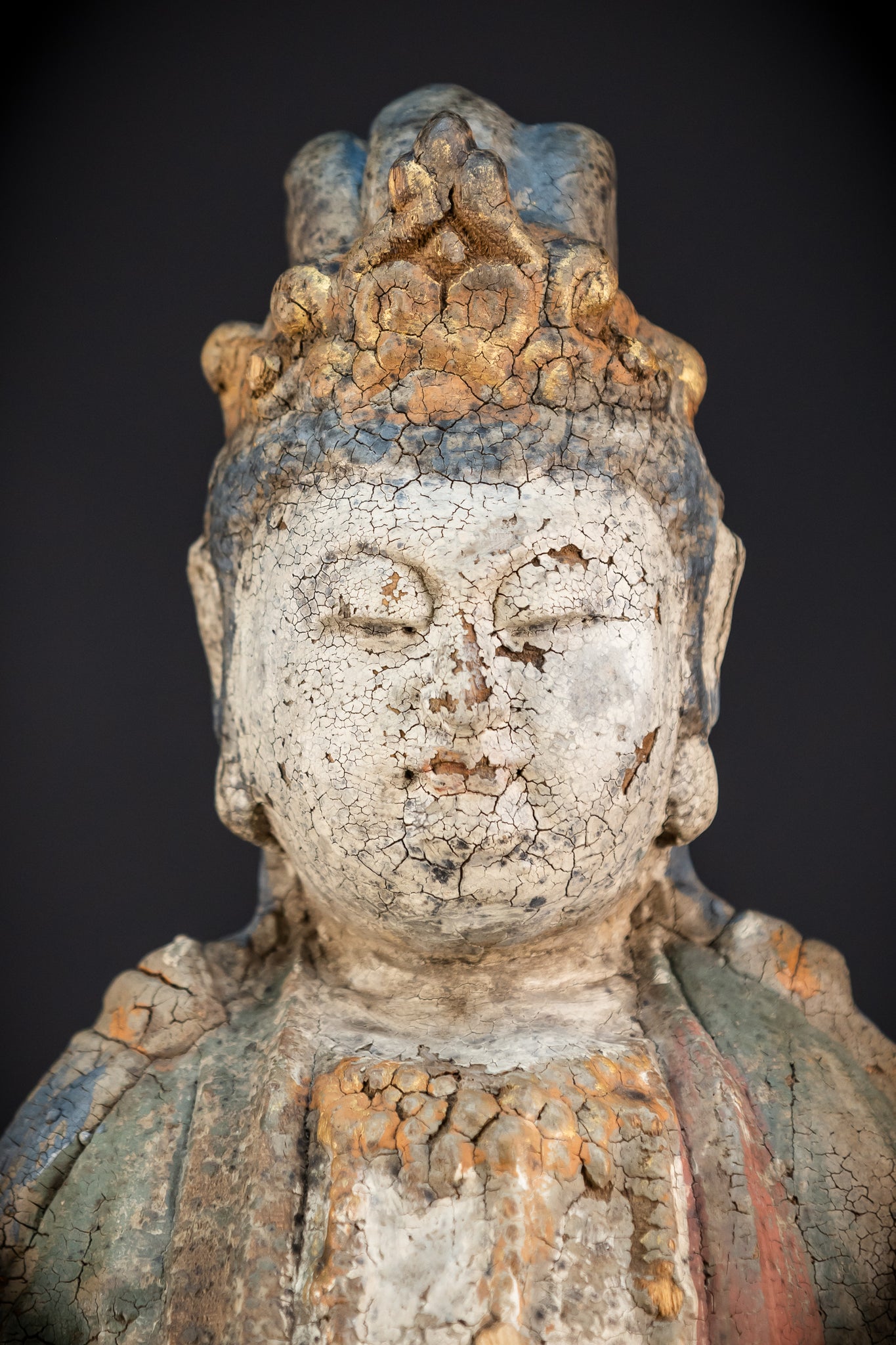 Standing Buddha Antique Sculpture | 18th Century | 22.8"