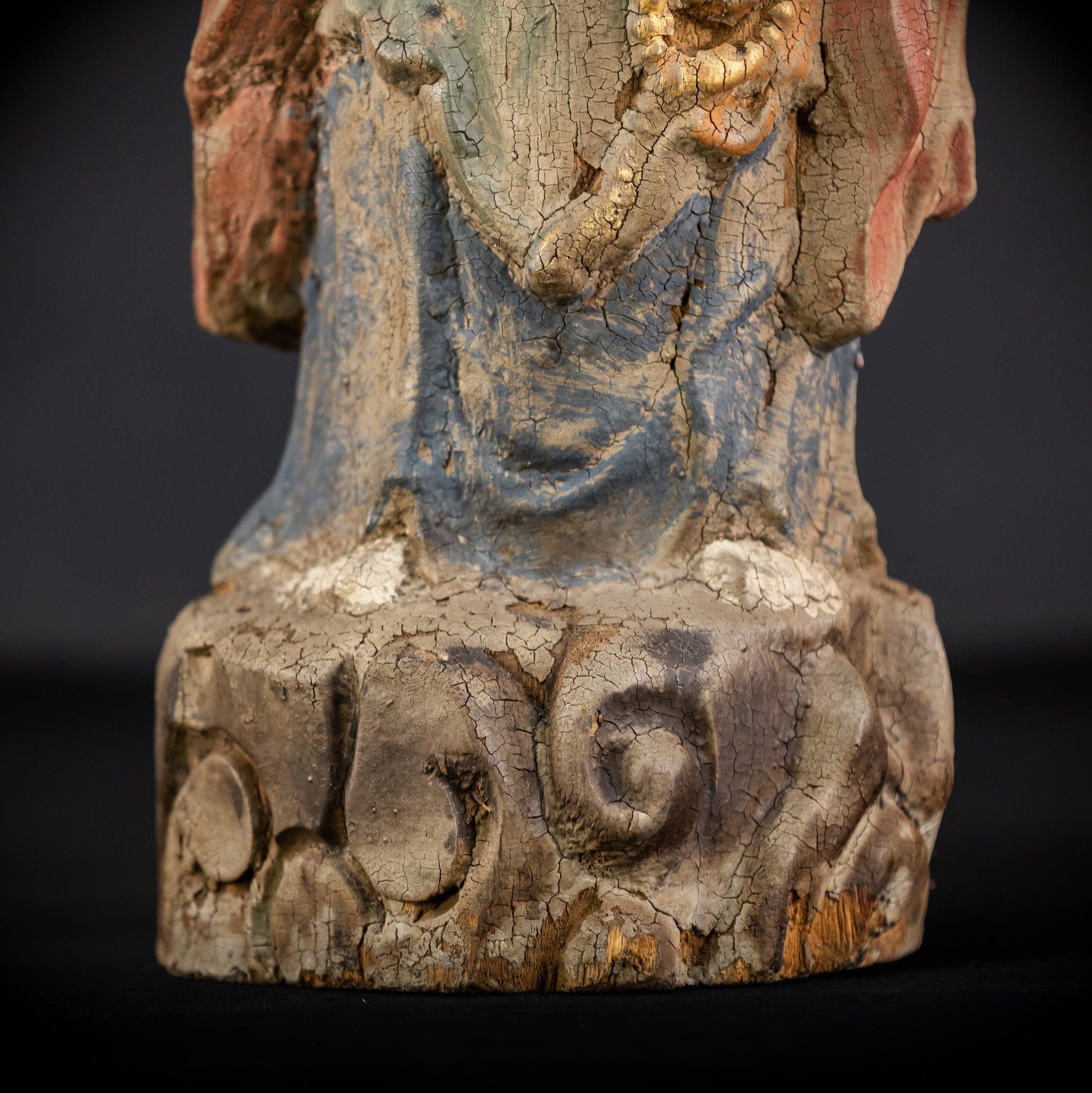 Standing Buddha Antique Sculpture | 18th Century | 22.8"