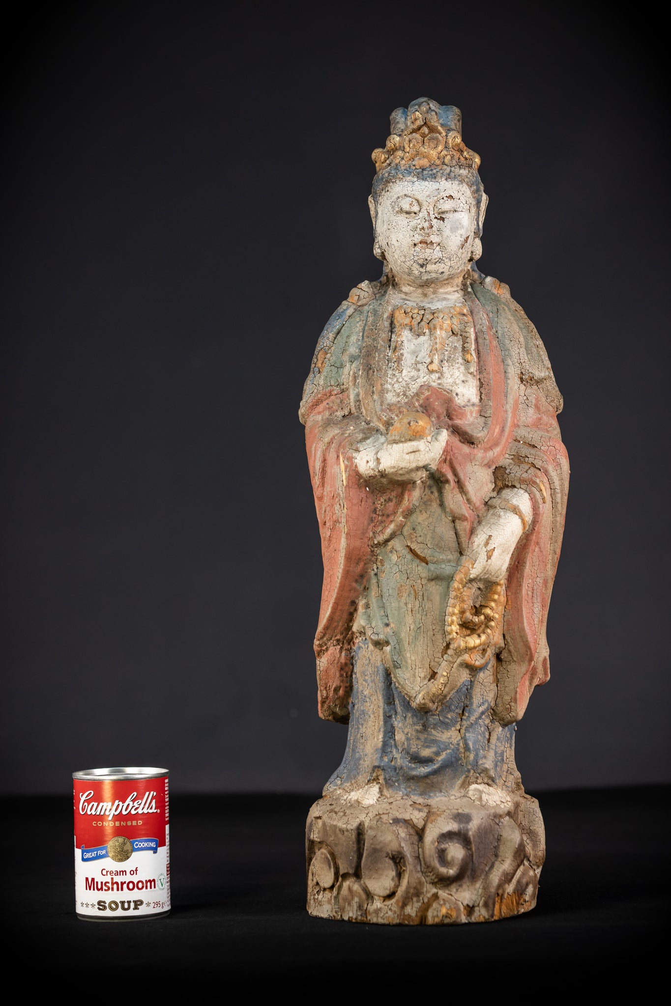 Standing Buddha Antique Sculpture | 18th Century | 22.8"