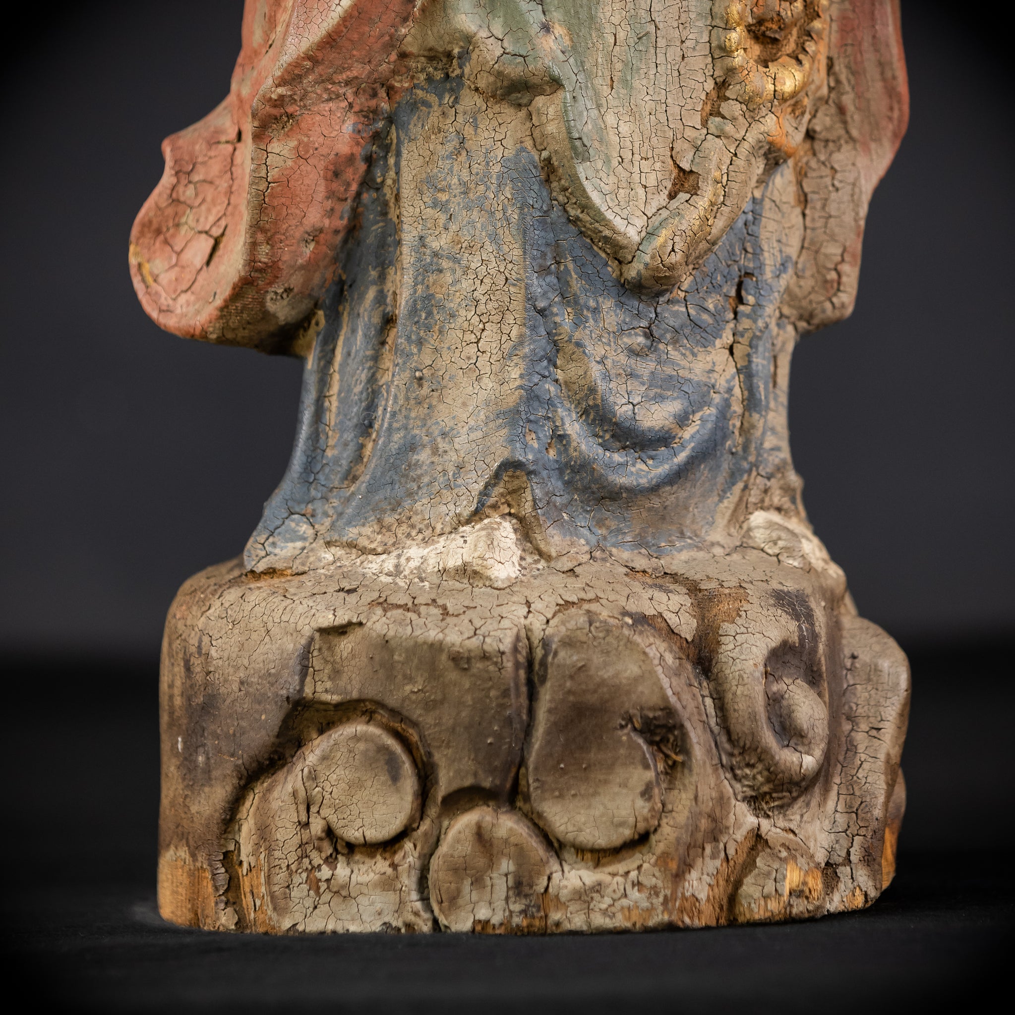 Standing Buddha Antique Sculpture | 18th Century | 22.8"