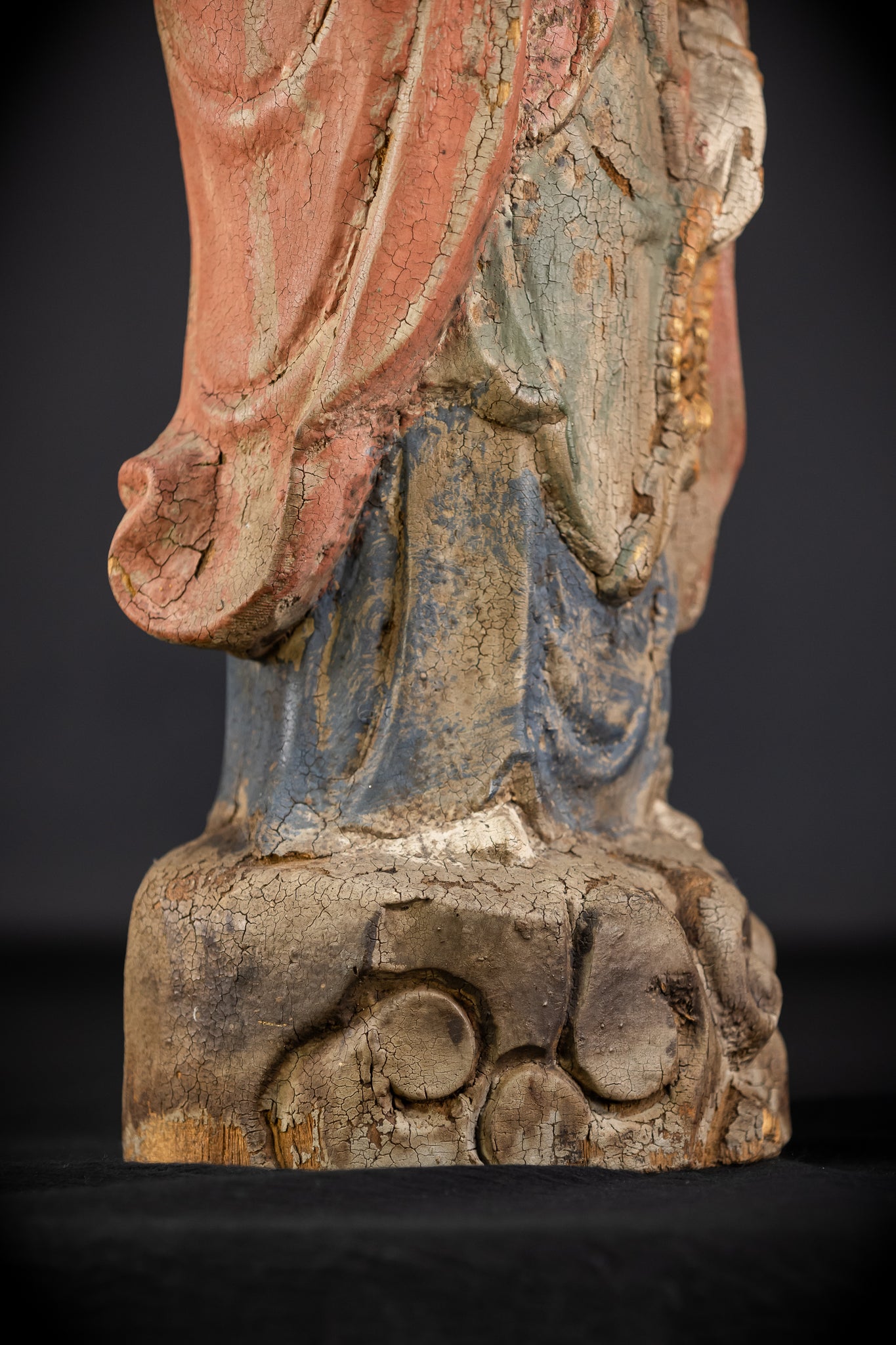Standing Buddha Antique Sculpture | 18th Century | 22.8"