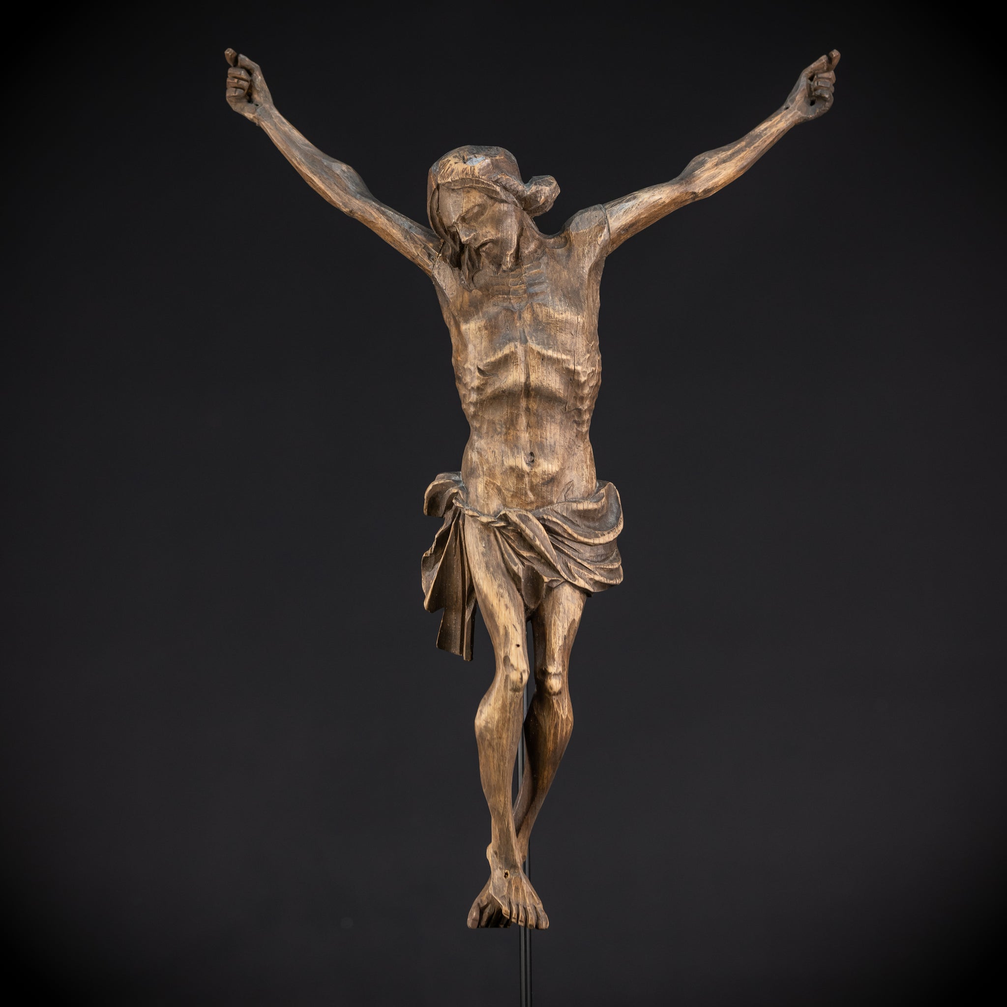 Corpus Christi Wood Carving Statue | 1800s Antique