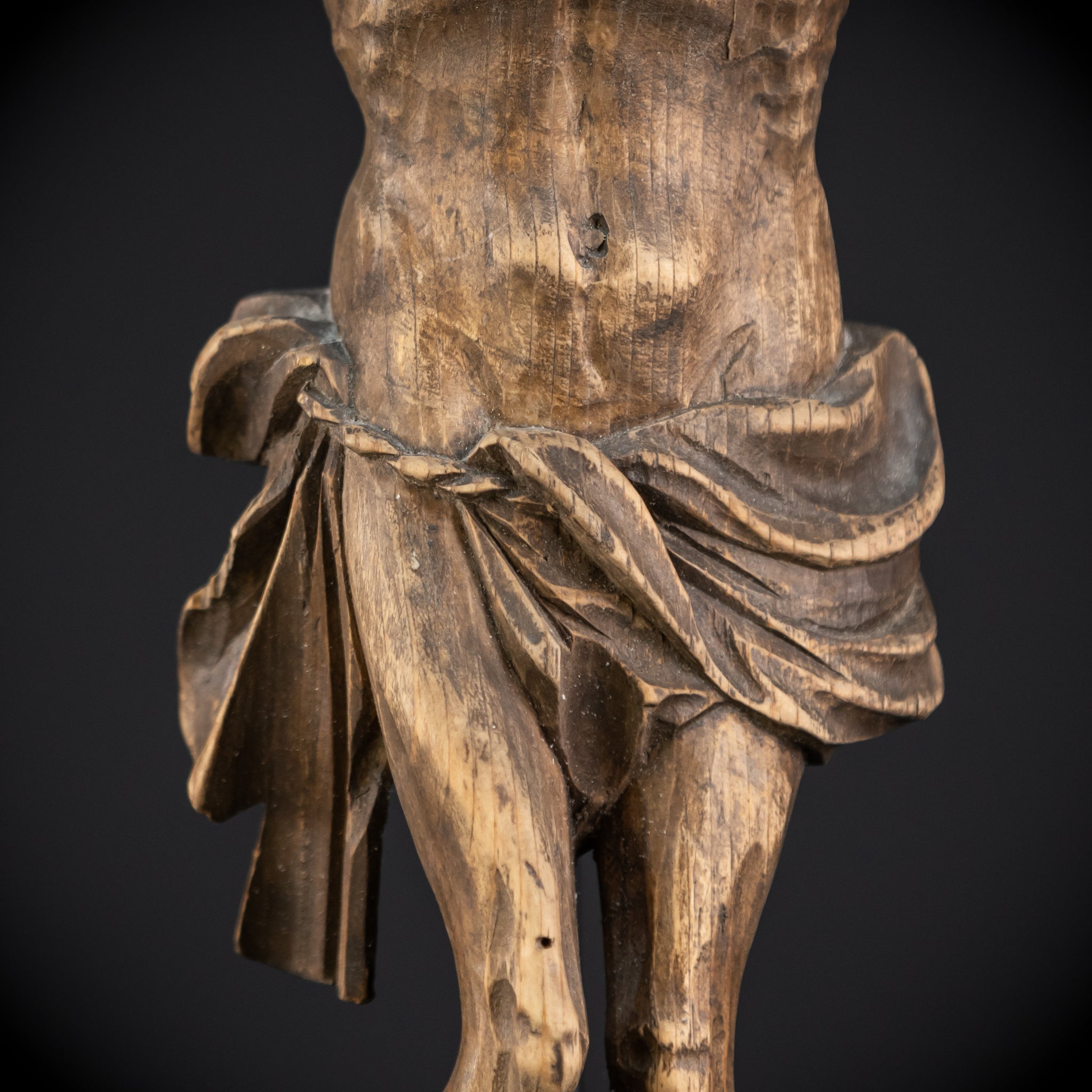Corpus Christi Wood Carving Statue | 1800s Antique