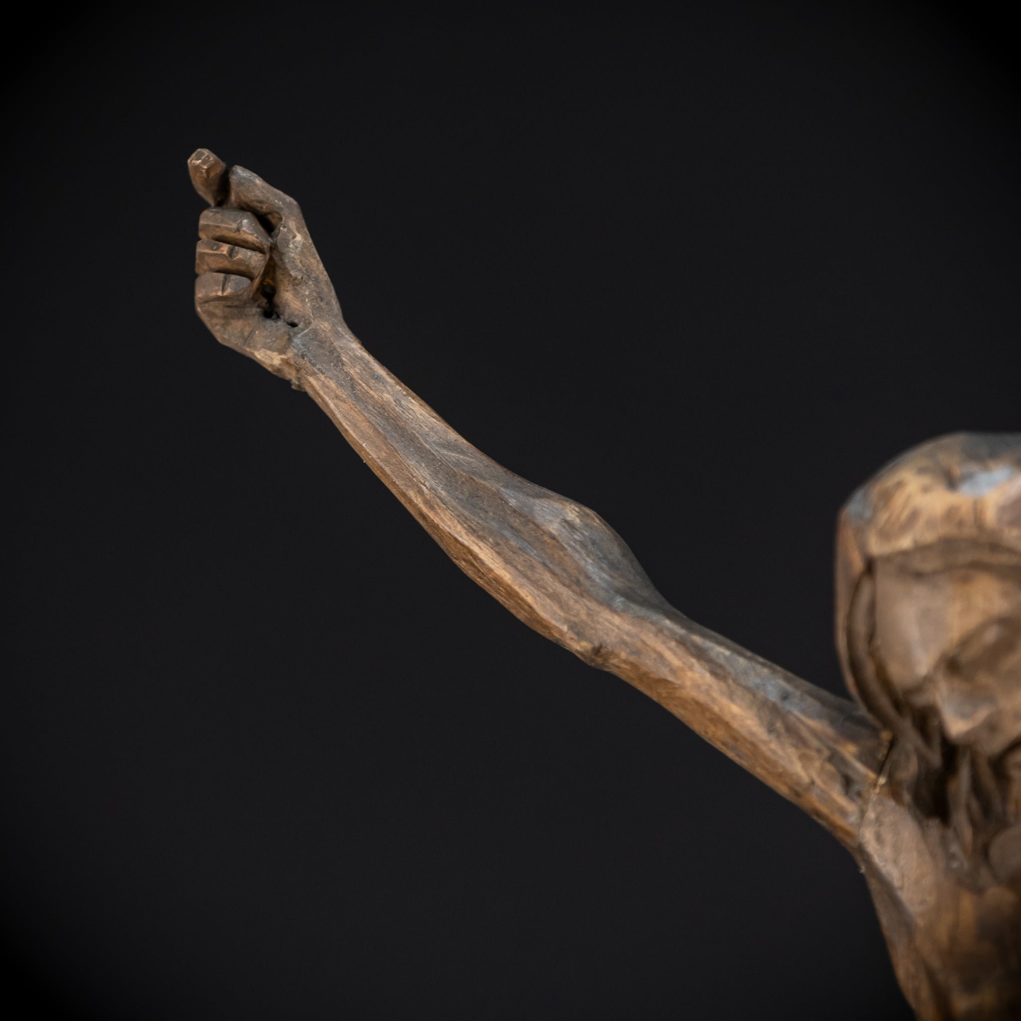 Corpus Christi Wood Carving Statue | 1800s Antique