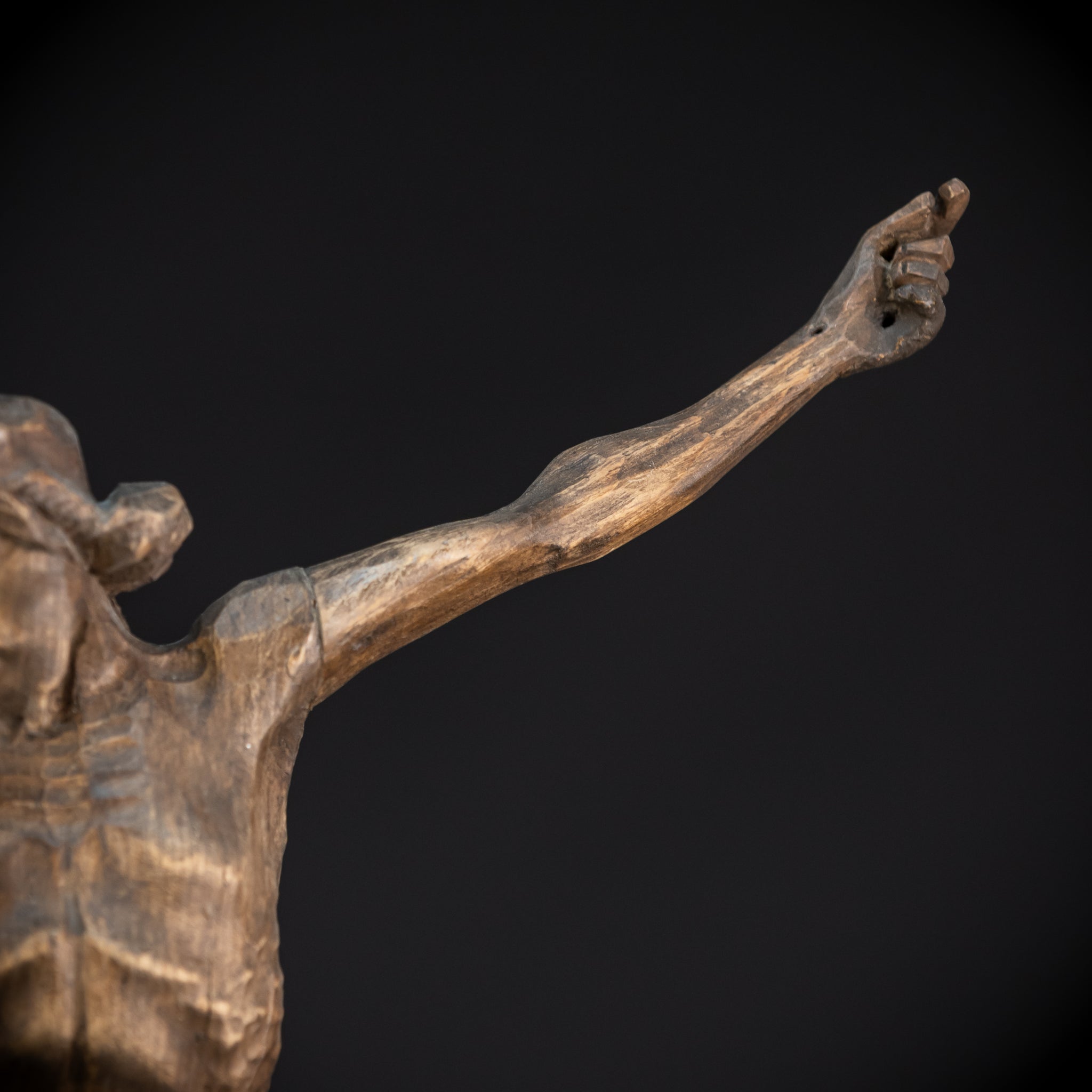 Corpus Christi Wood Carving Statue | 1800s Antique