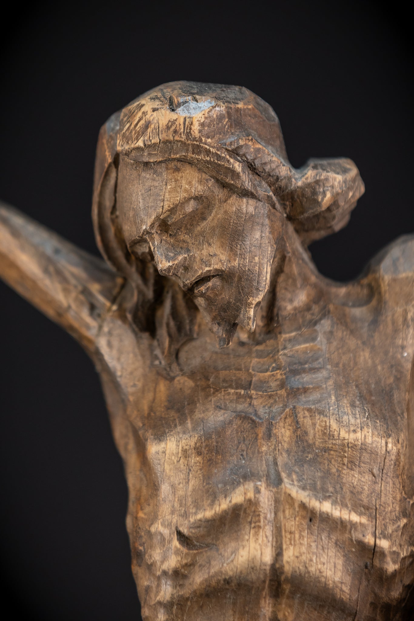 Corpus Christi Wood Carving Statue | 1800s Antique