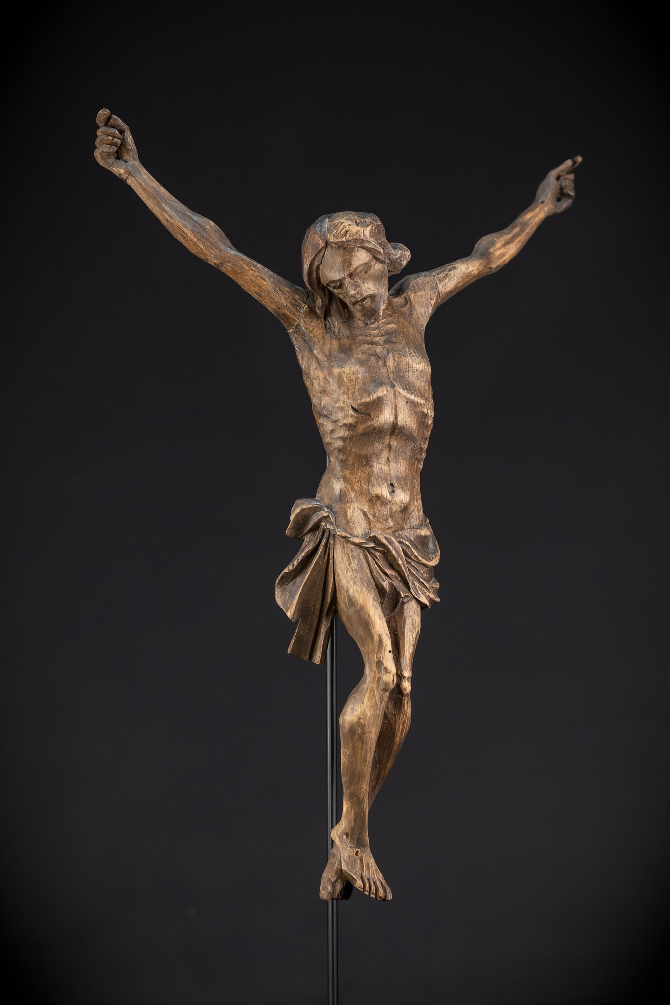 Corpus Christi Wood Carving Statue | 1800s Antique