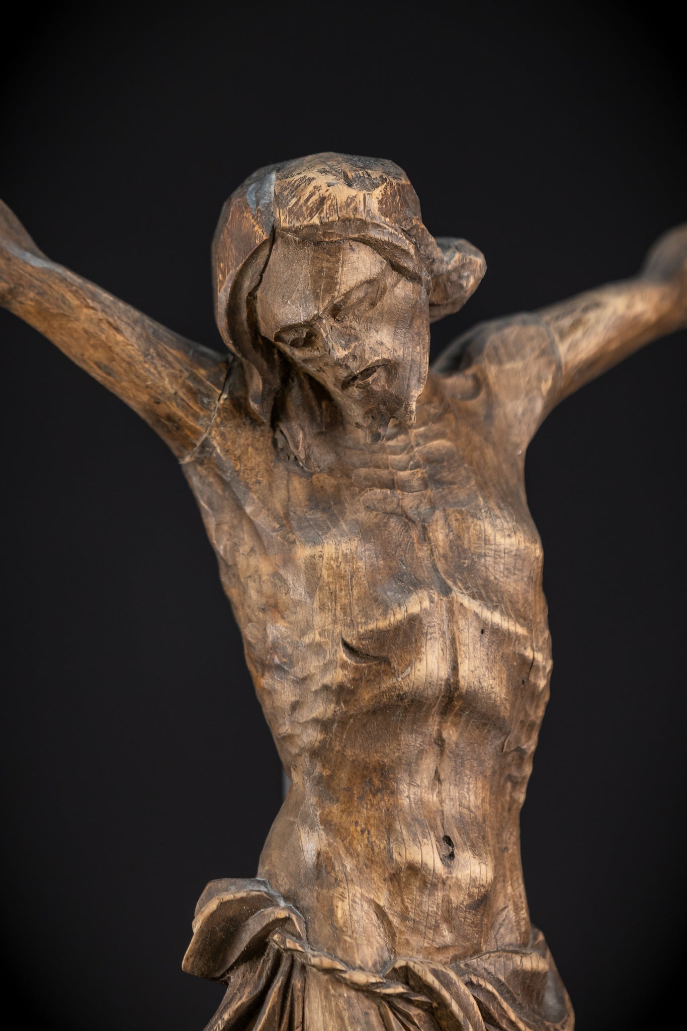 Corpus Christi Wood Carving Statue | 1800s Antique