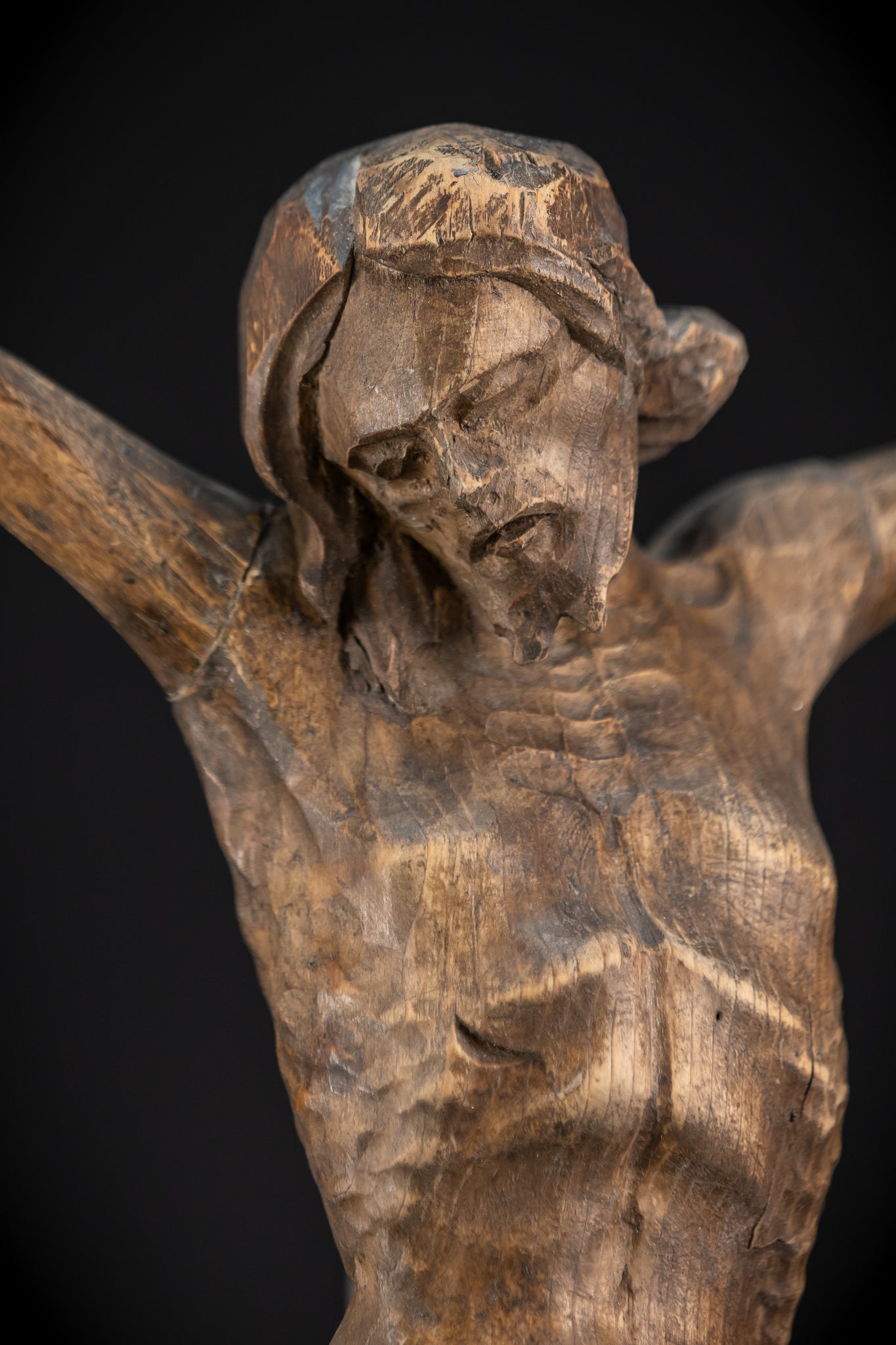 Corpus Christi Wood Carving Statue | 1800s Antique