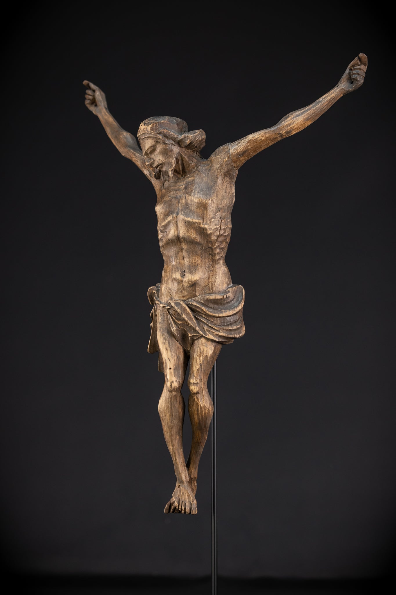 Corpus Christi Wood Carving Statue | 1800s Antique