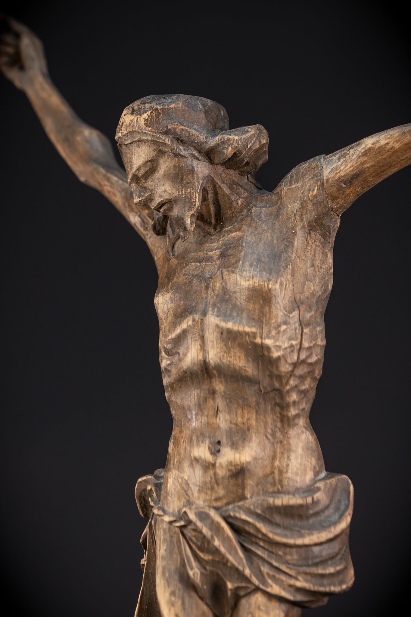 Corpus Christi Wood Carving Statue | 1800s Antique
