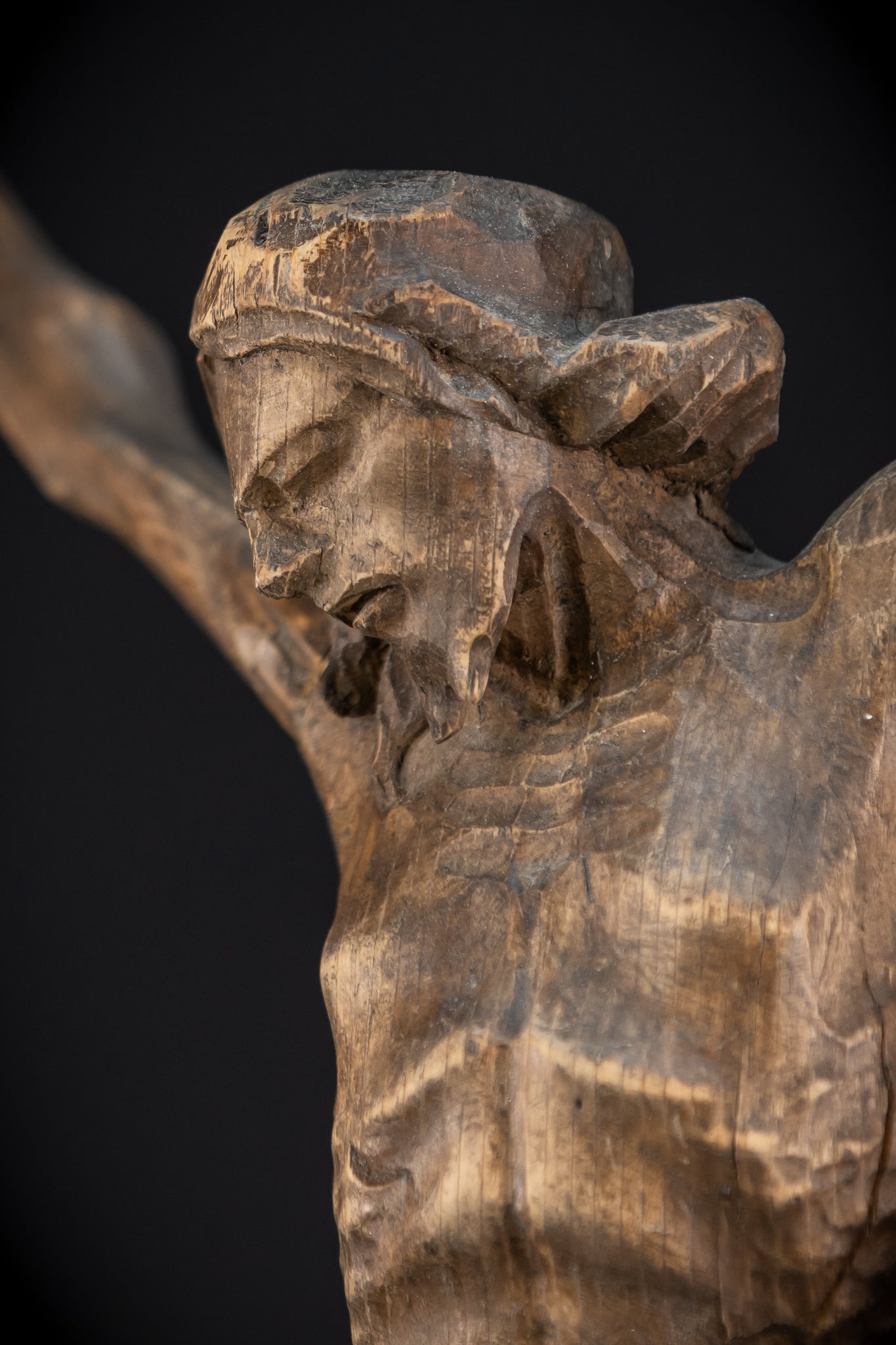 Corpus Christi Wood Carving Statue | 1800s Antique