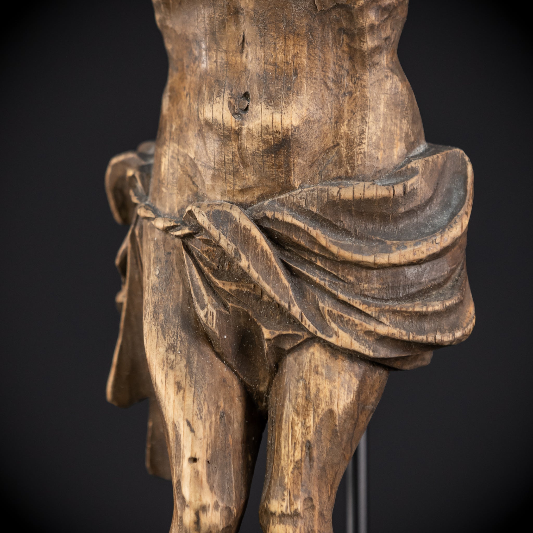 Corpus Christi Wood Carving Statue | 1800s Antique