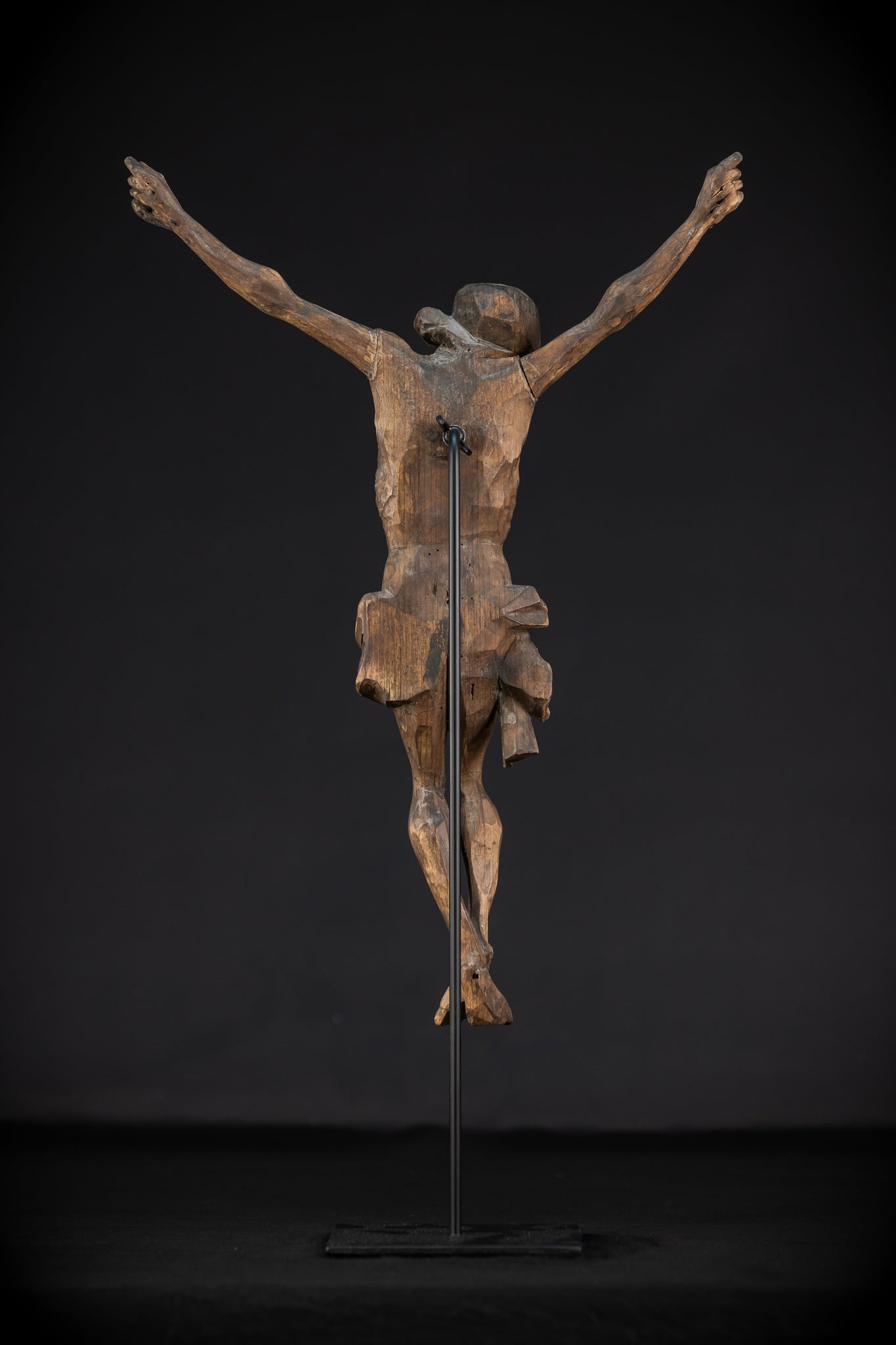 Corpus Christi Wood Carving Statue | 1800s Antique