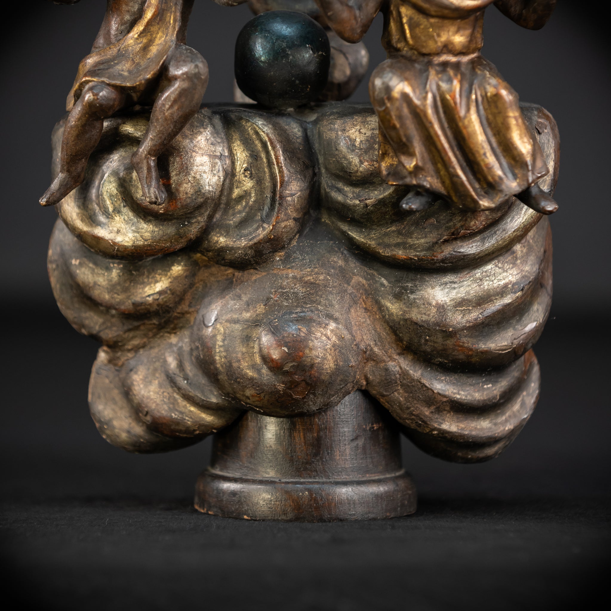 Holy Trinity Baroque Sculpture | 1700s Antique Wooden