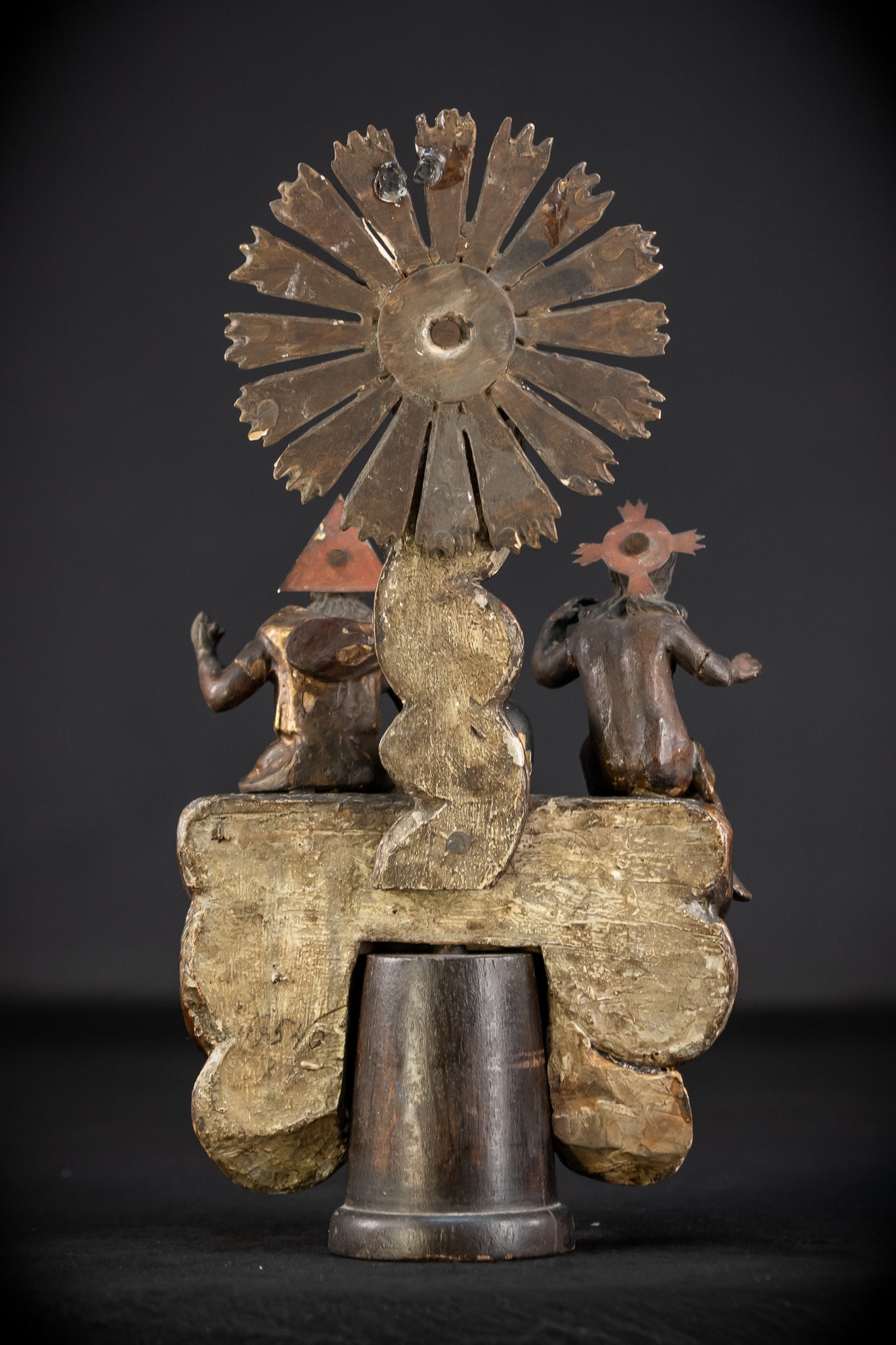 Holy Trinity Baroque Sculpture | 1700s Antique Wooden