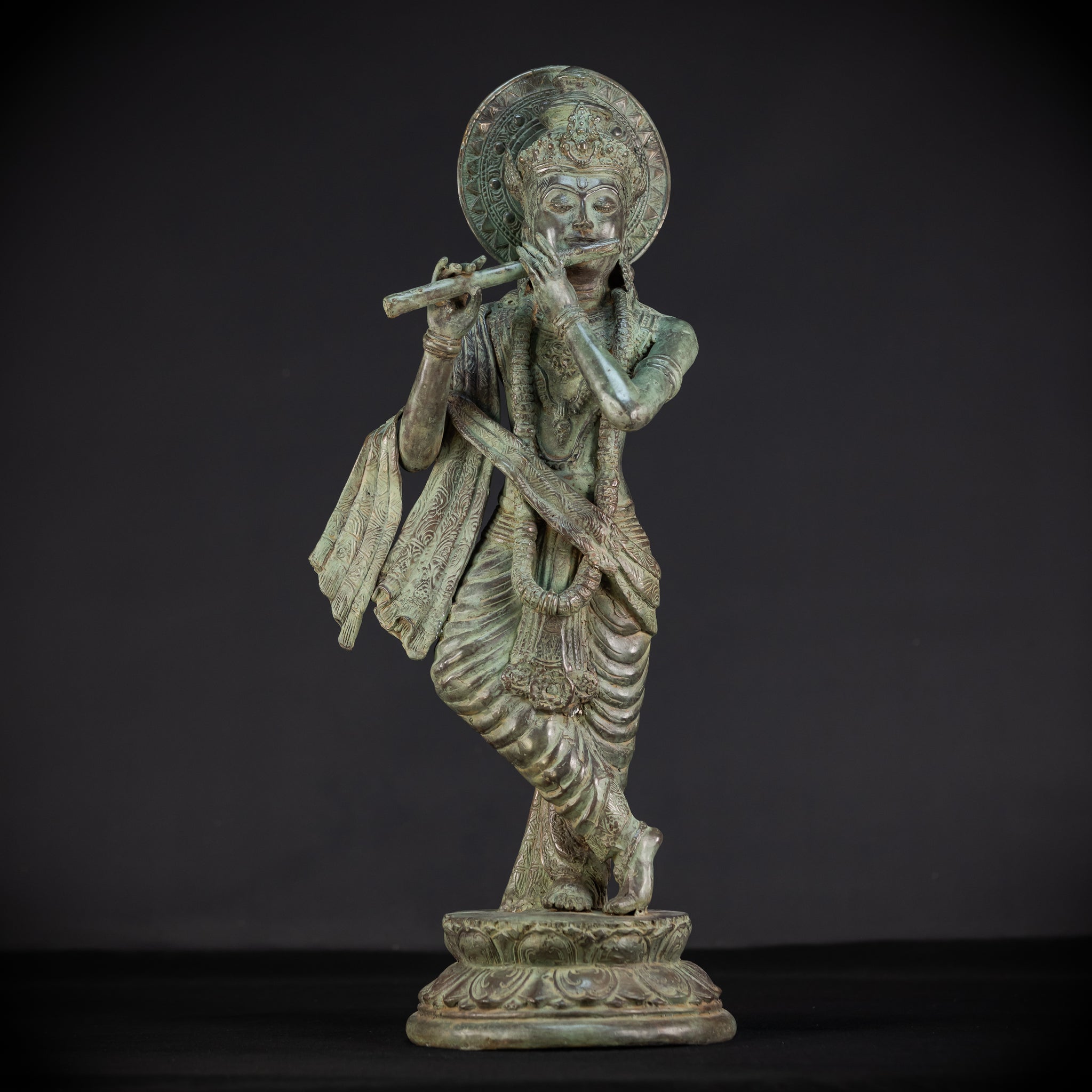 Krishna Hindu Deity Bronze Sculpture | 23.2"