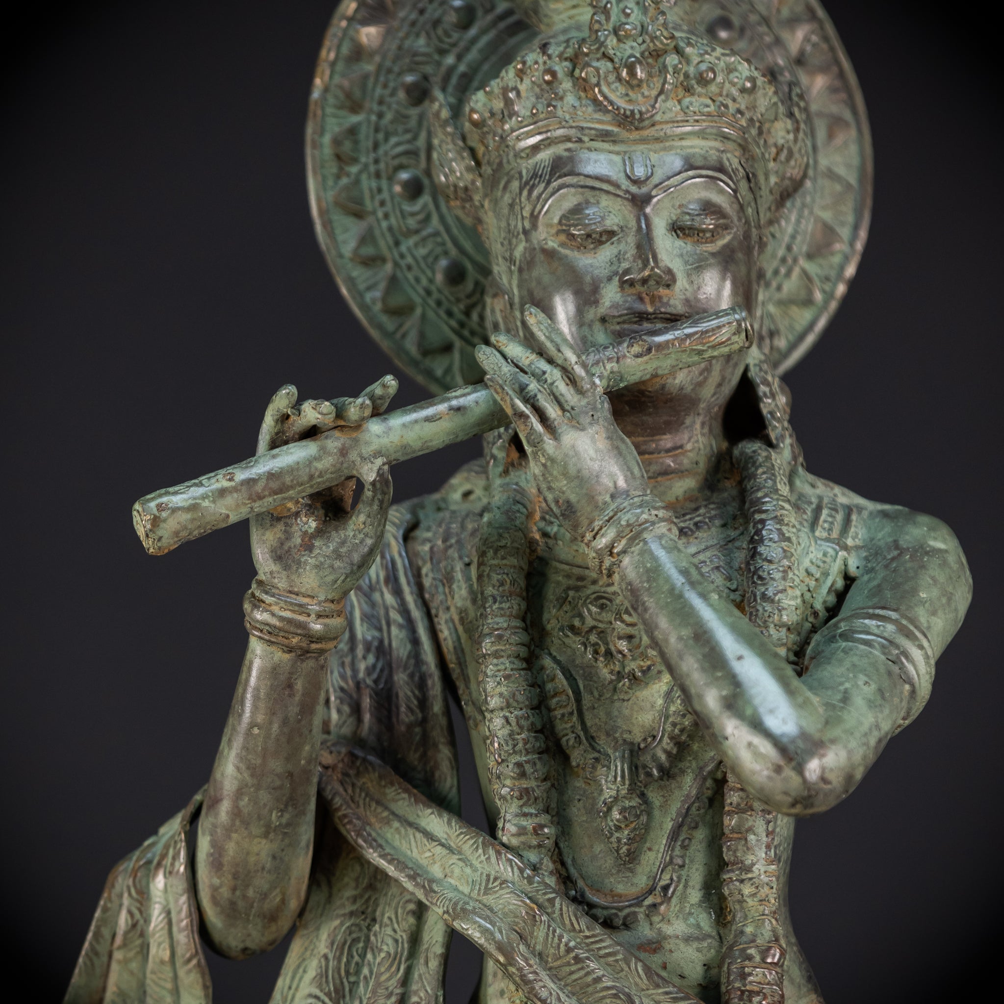 Krishna Hindu Deity Bronze Sculpture | 23.2"