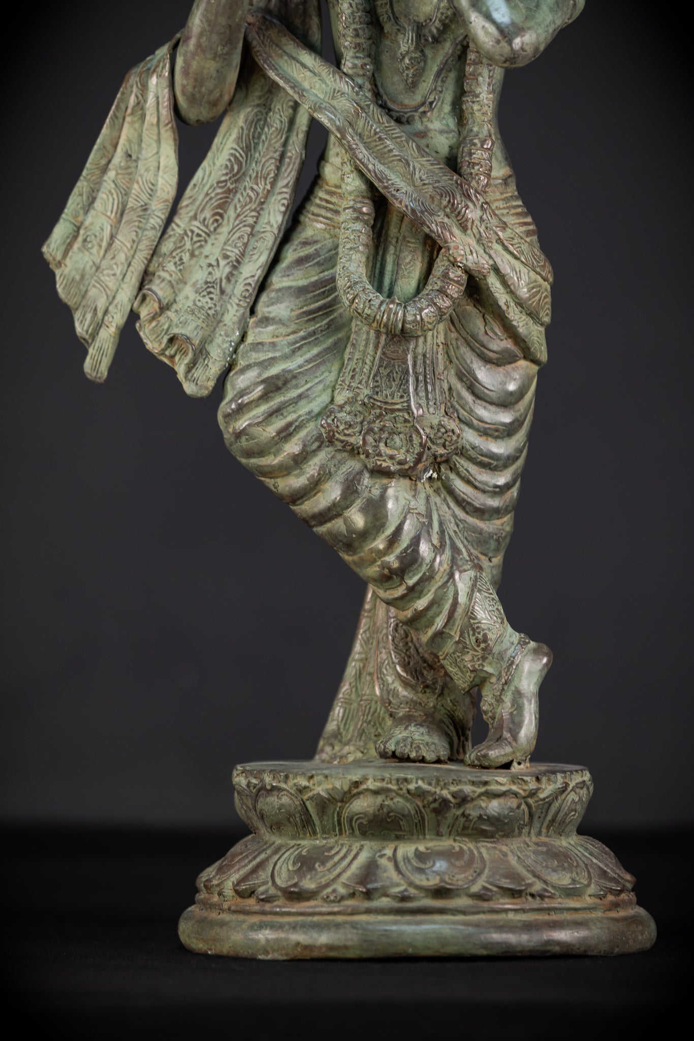 Krishna Hindu Deity Bronze Sculpture | 23.2"