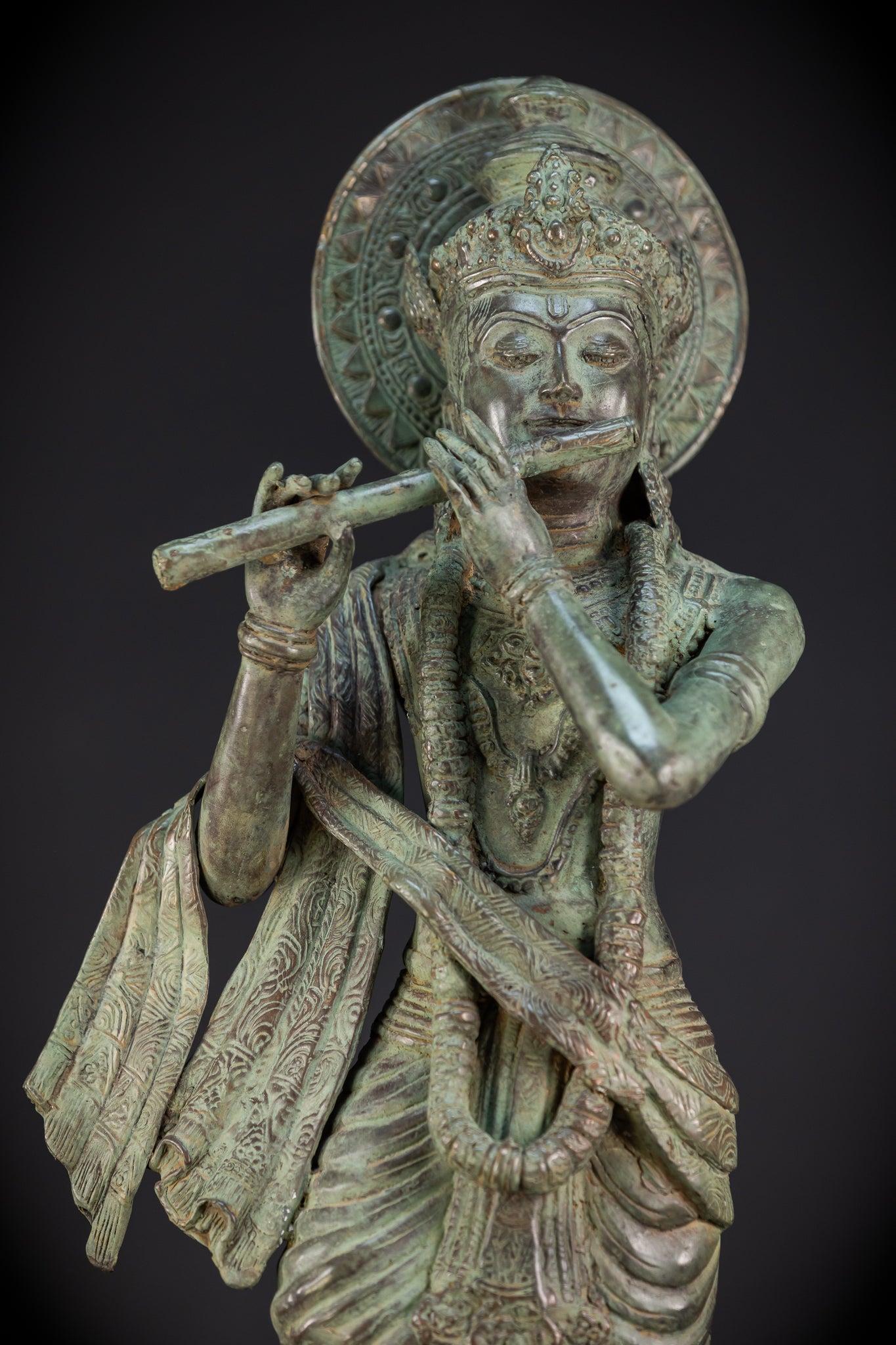 Krishna Hindu Deity Bronze Sculpture | 23.2"