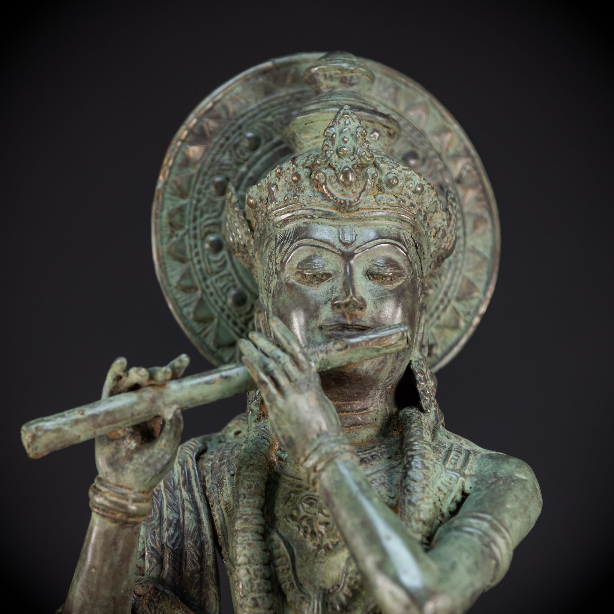 Krishna Hindu Deity Bronze Sculpture | 23.2"
