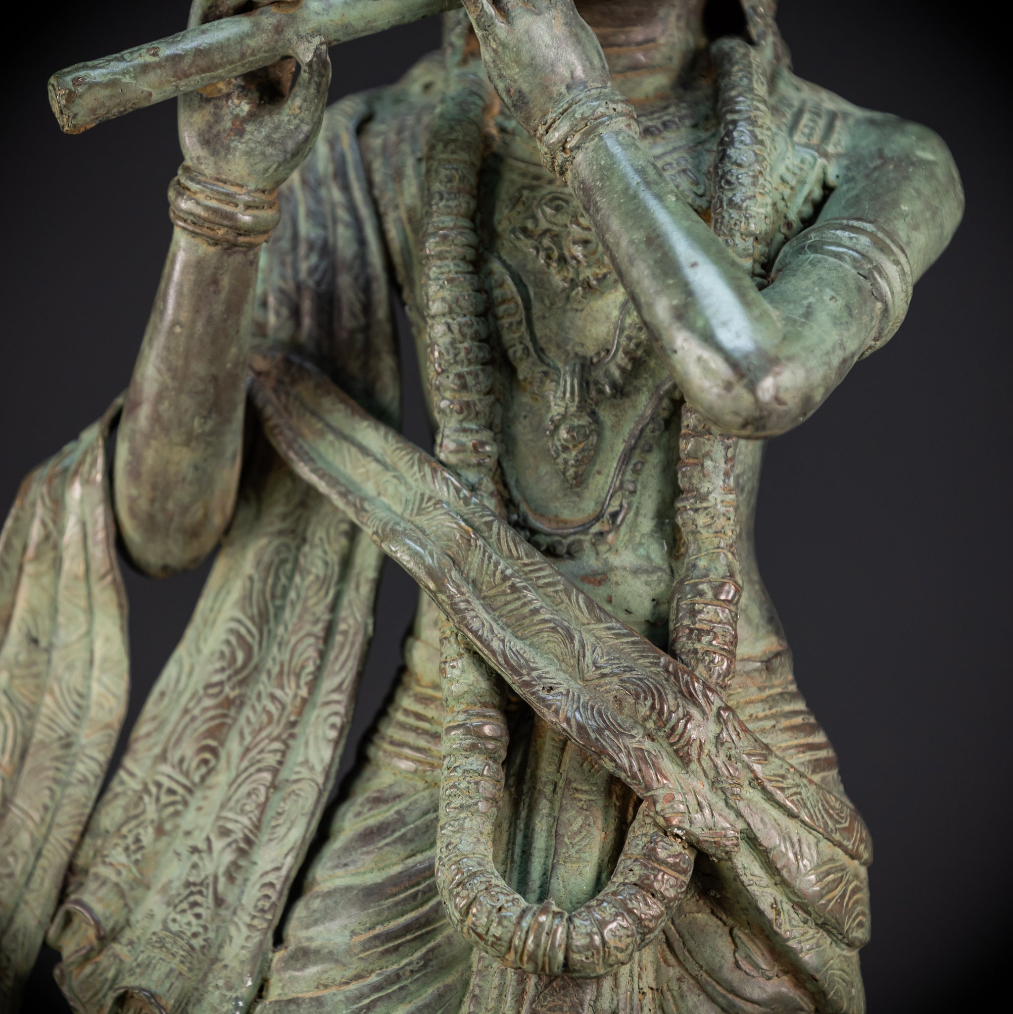 Krishna Hindu Deity Bronze Sculpture | 23.2"