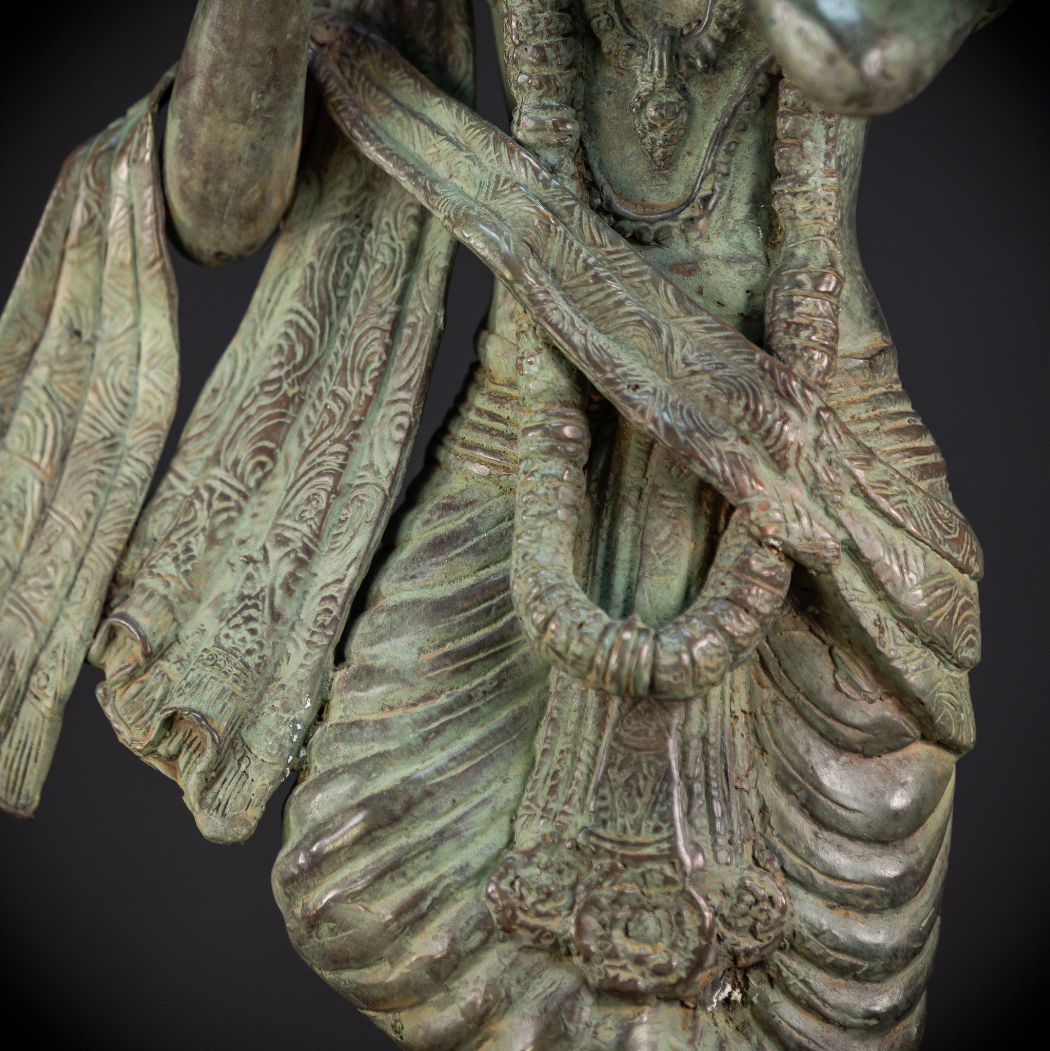 Krishna Hindu Deity Bronze Sculpture | 23.2"