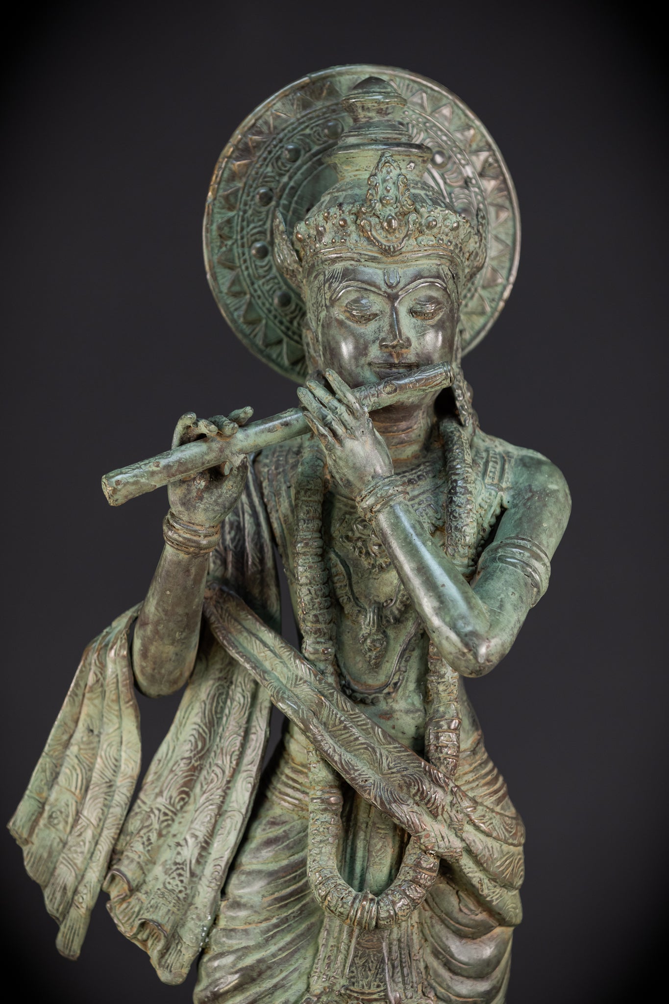 Krishna Hindu Deity Bronze Sculpture | 23.2"