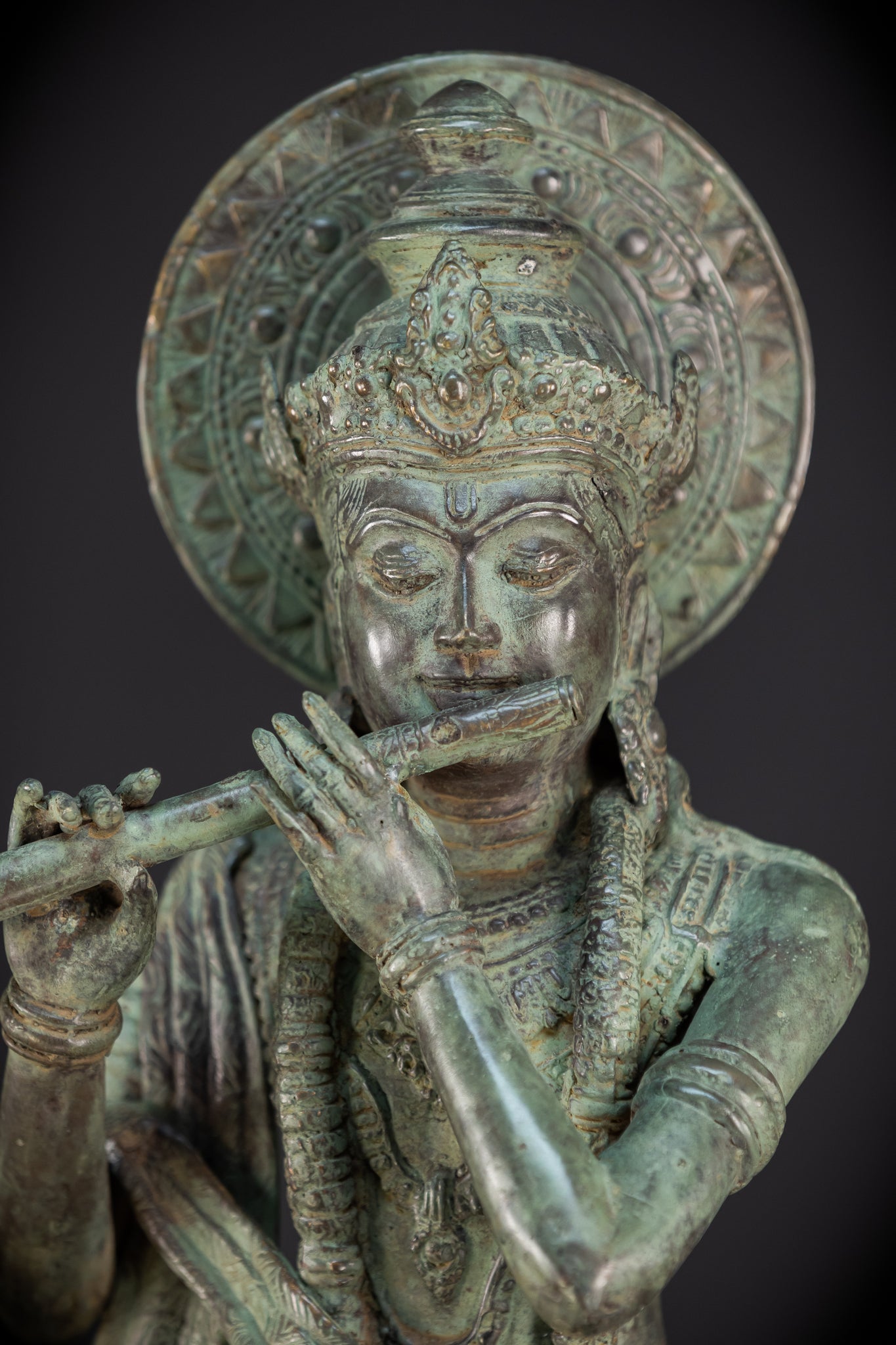 Krishna Hindu Deity Bronze Sculpture | 23.2"