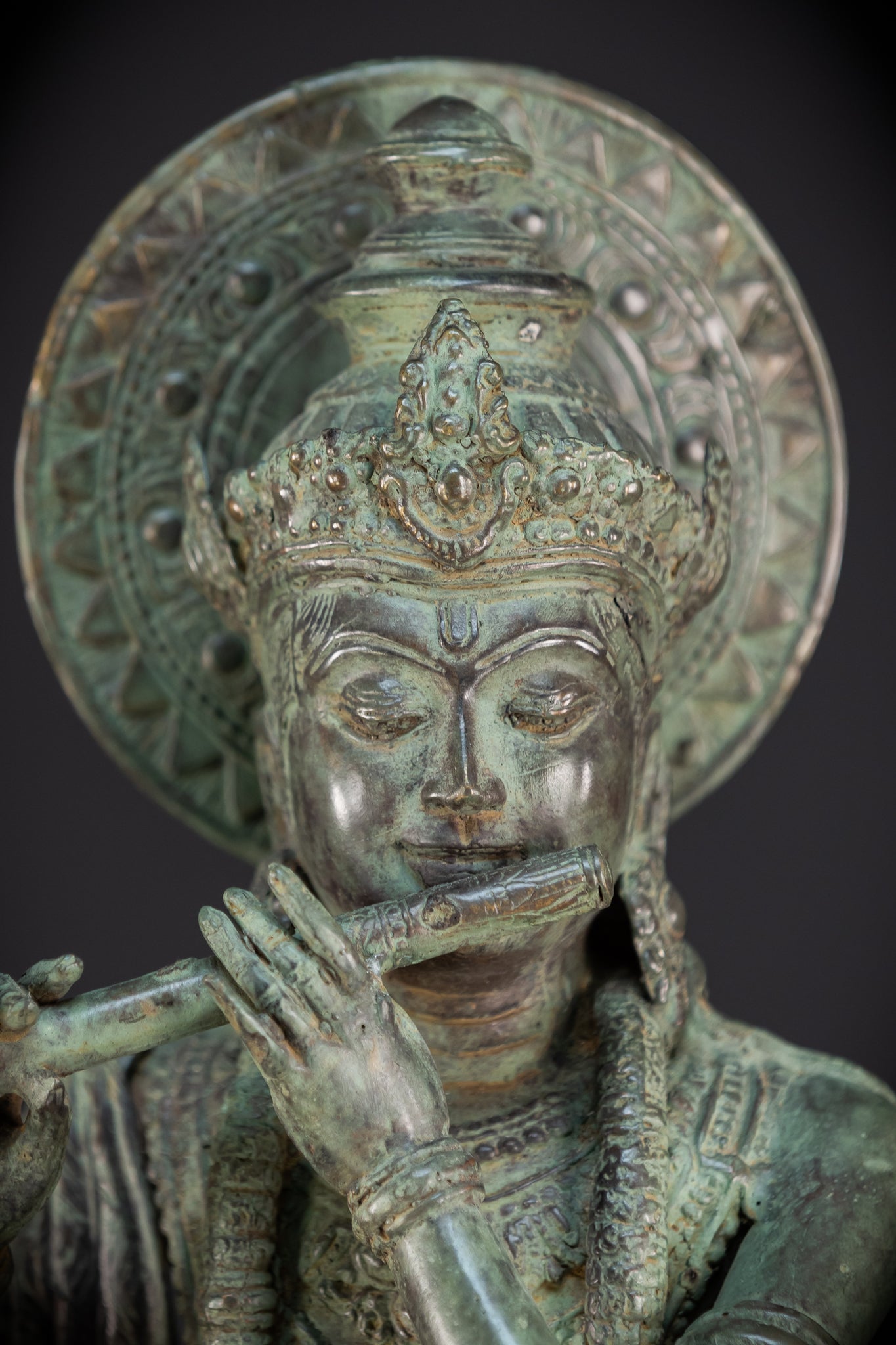 Krishna Hindu Deity Bronze Sculpture | 23.2"