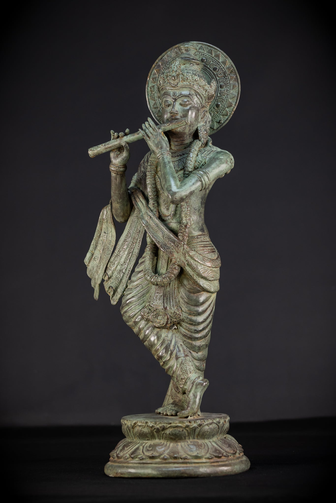 Krishna Hindu Deity Bronze Sculpture | 23.2"