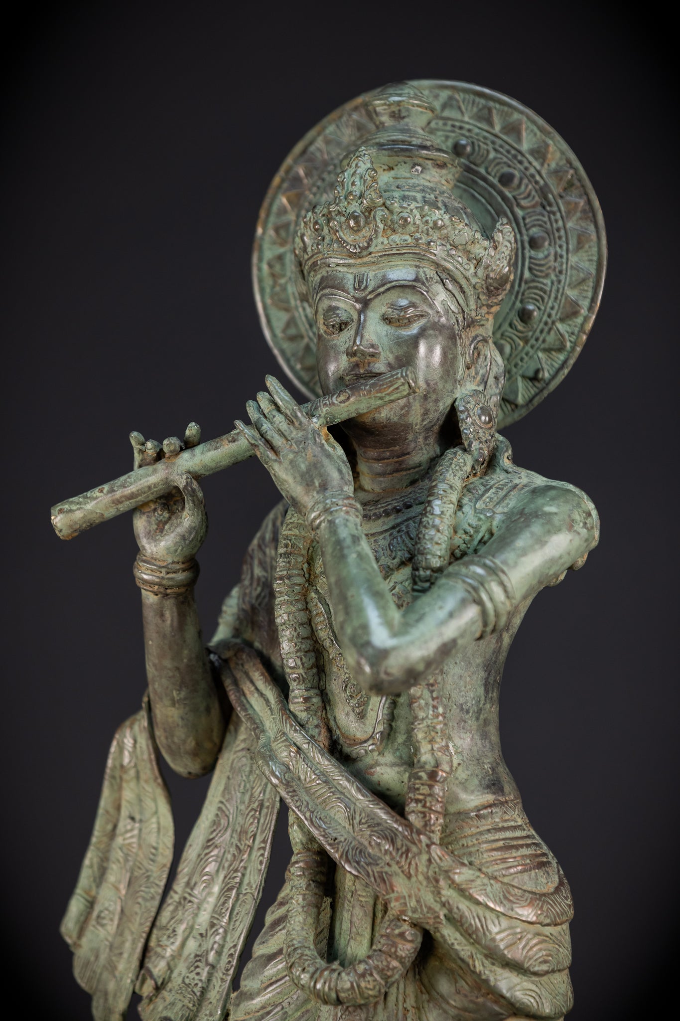 Krishna Hindu Deity Bronze Sculpture | 23.2"