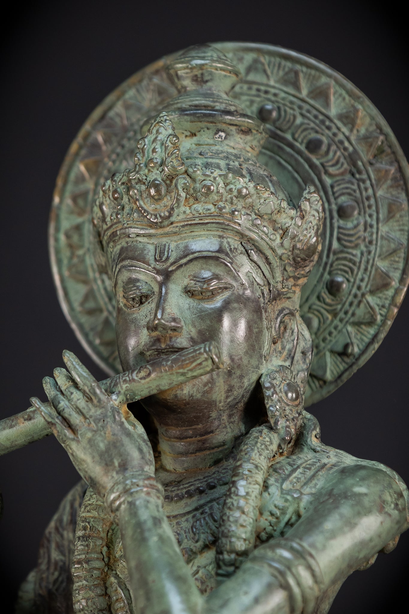 Krishna Hindu Deity Bronze Sculpture | 23.2"