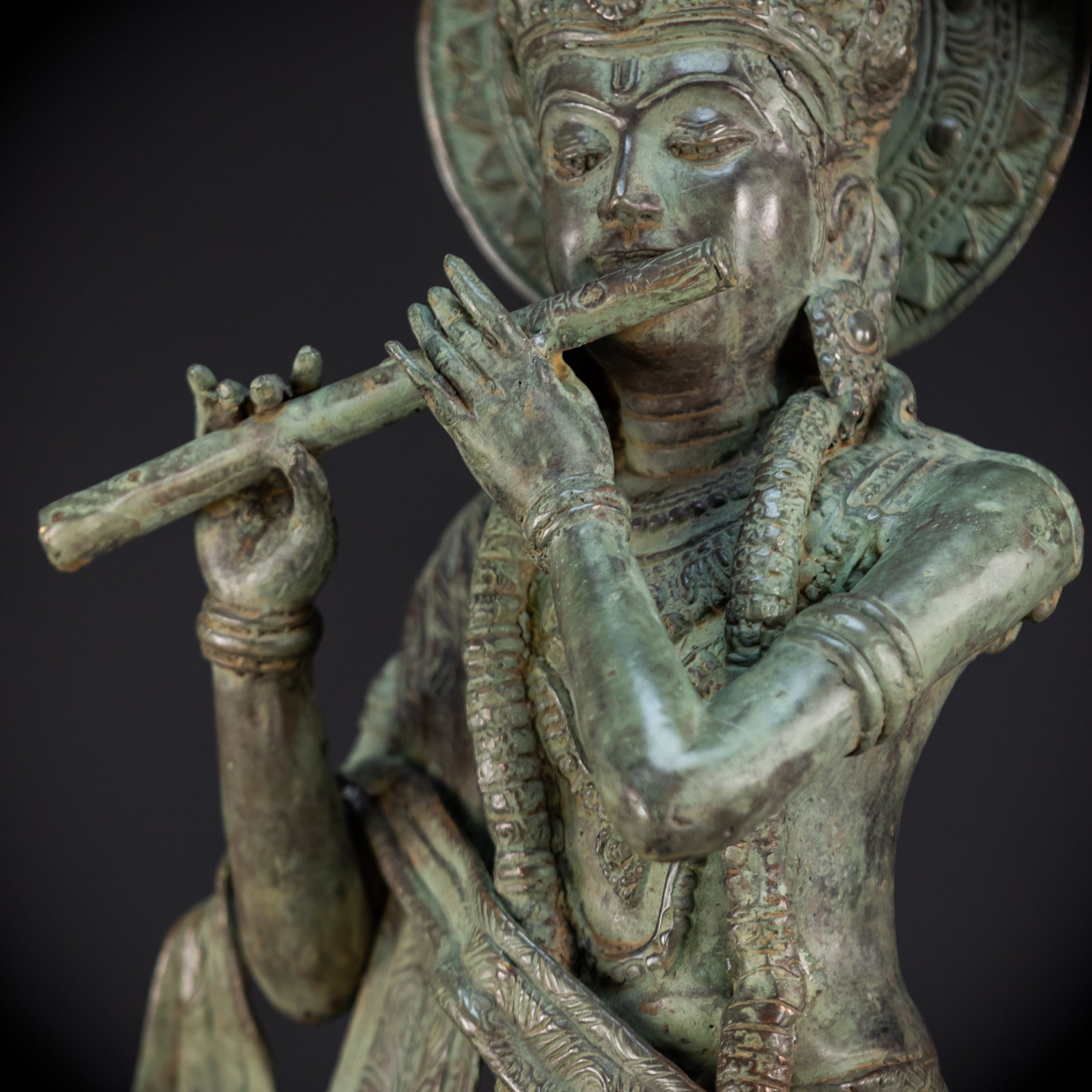 Krishna Hindu Deity Bronze Sculpture | 23.2"