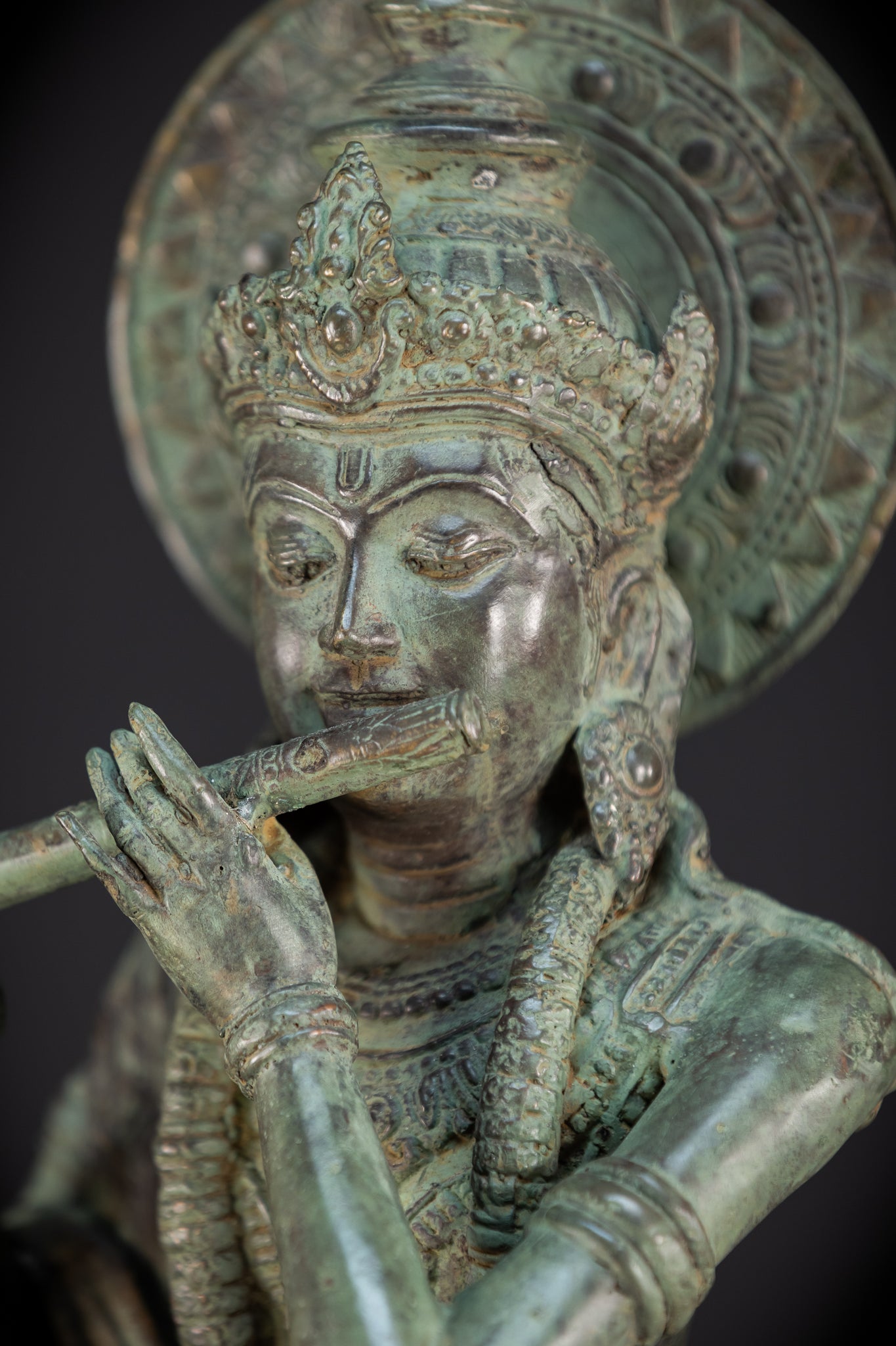 Krishna Hindu Deity Bronze Sculpture | 23.2"