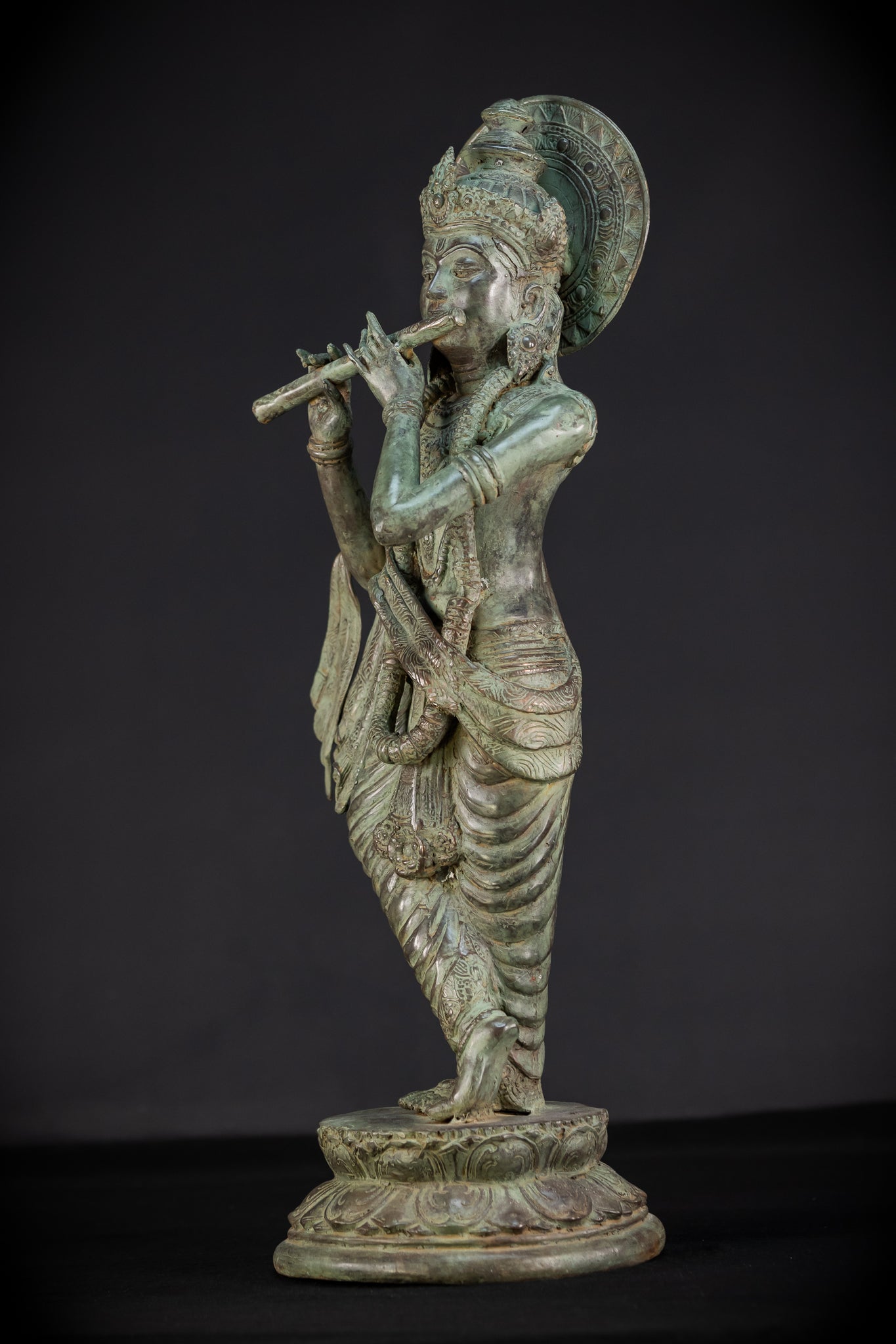 Krishna Hindu Deity Bronze Sculpture | 23.2"