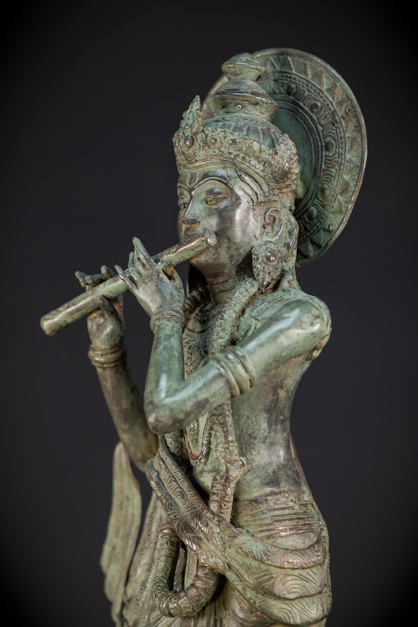 Krishna Hindu Deity Bronze Sculpture | 23.2"