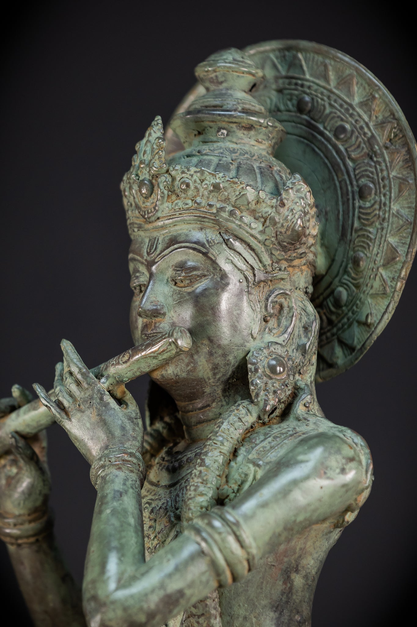 Krishna Hindu Deity Bronze Sculpture | 23.2"
