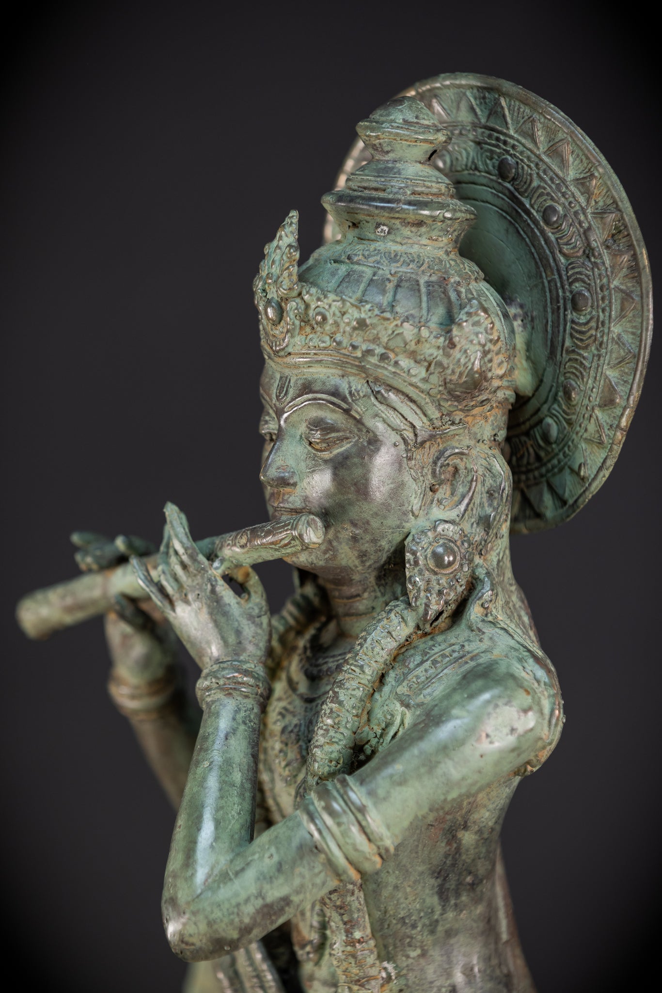 Krishna Hindu Deity Bronze Sculpture | 23.2"