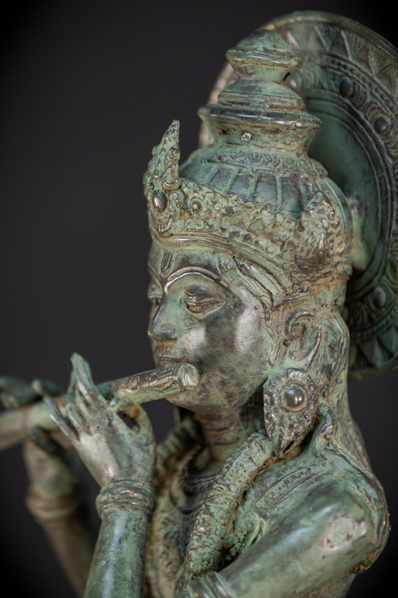 Krishna Hindu Deity Bronze Sculpture | 23.2"