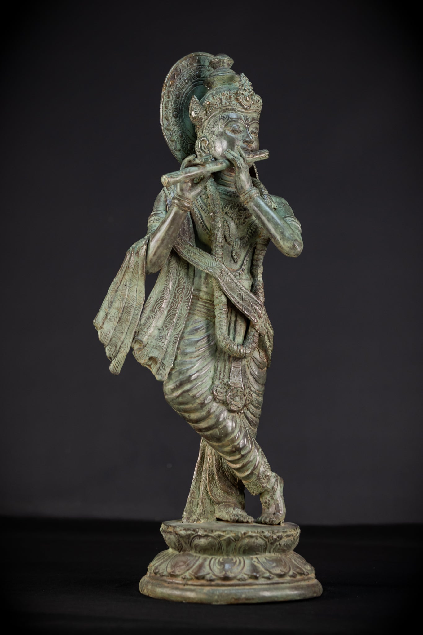 Krishna Hindu Deity Bronze Sculpture | 23.2"