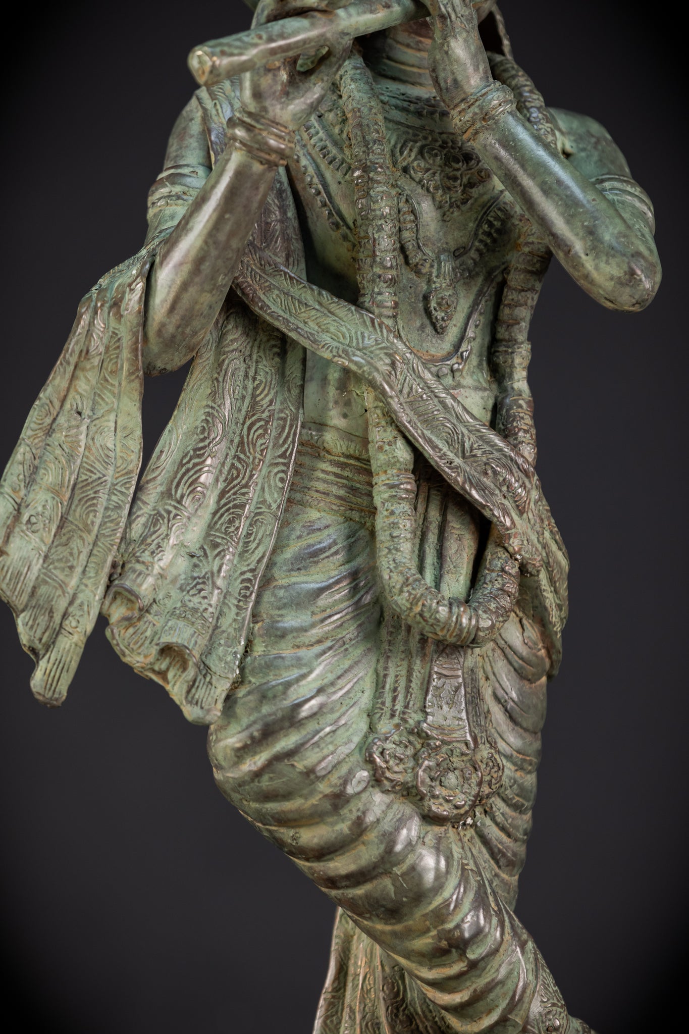 Krishna Hindu Deity Bronze Sculpture | 23.2"