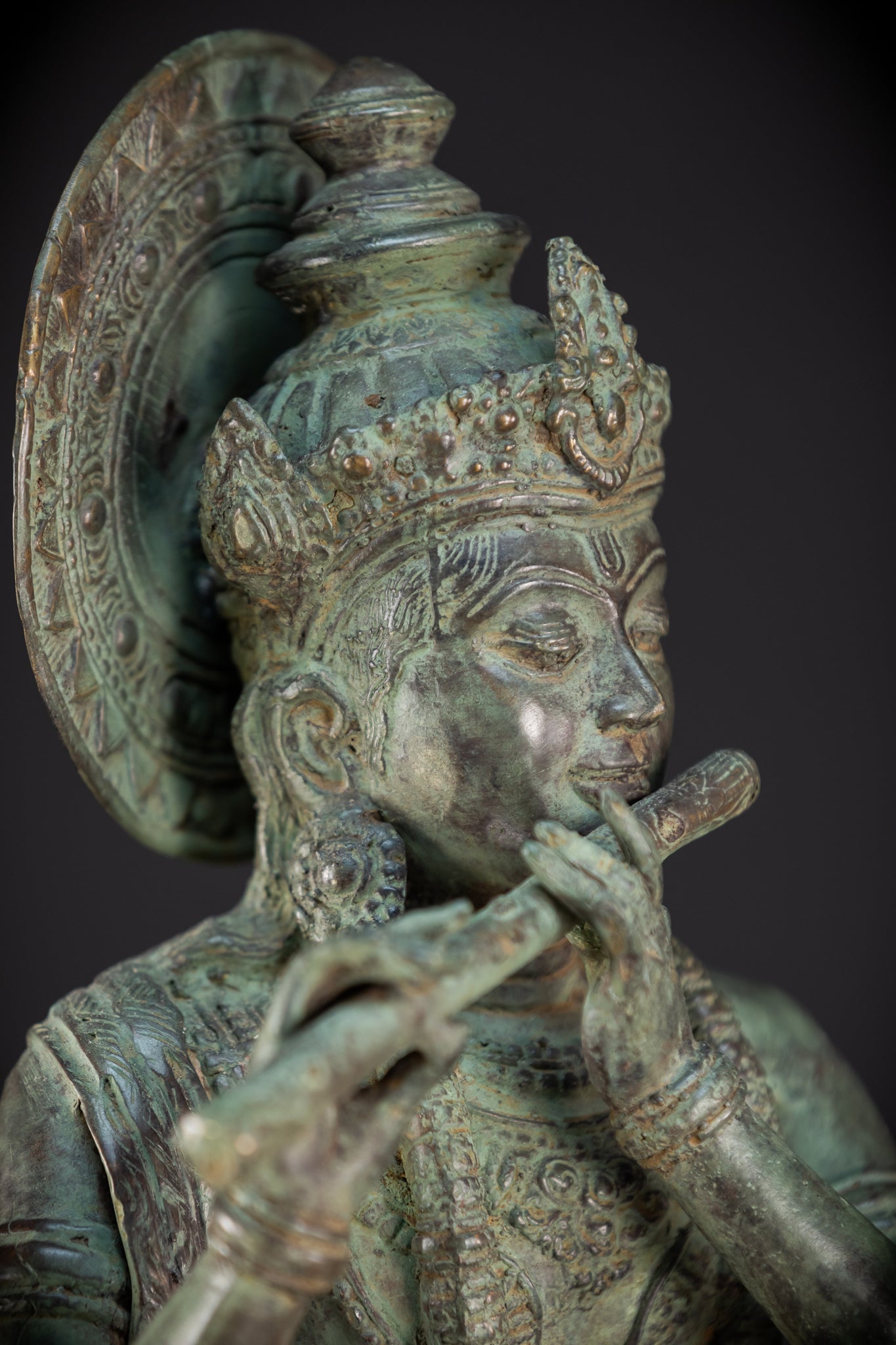 Krishna Hindu Deity Bronze Sculpture | 23.2"