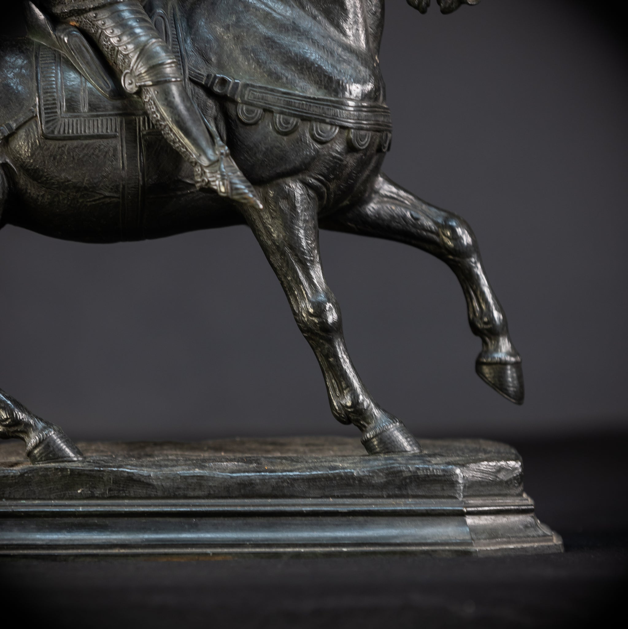 St Joan of Arc Bronze Sculpture by E Delabrierre | 1800s Antique 22.6"